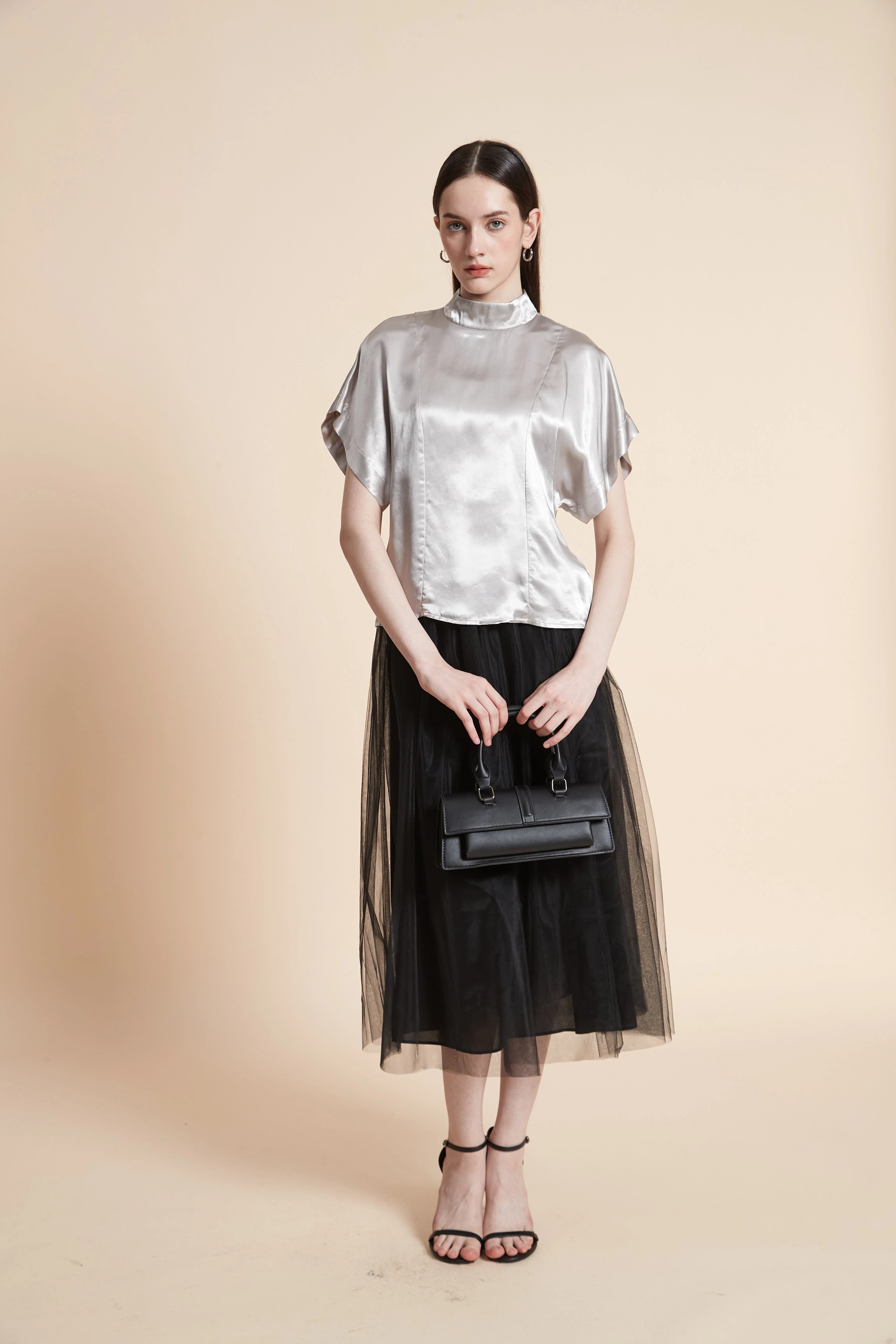 Half-Sleeve Evening Blouse - Image 2