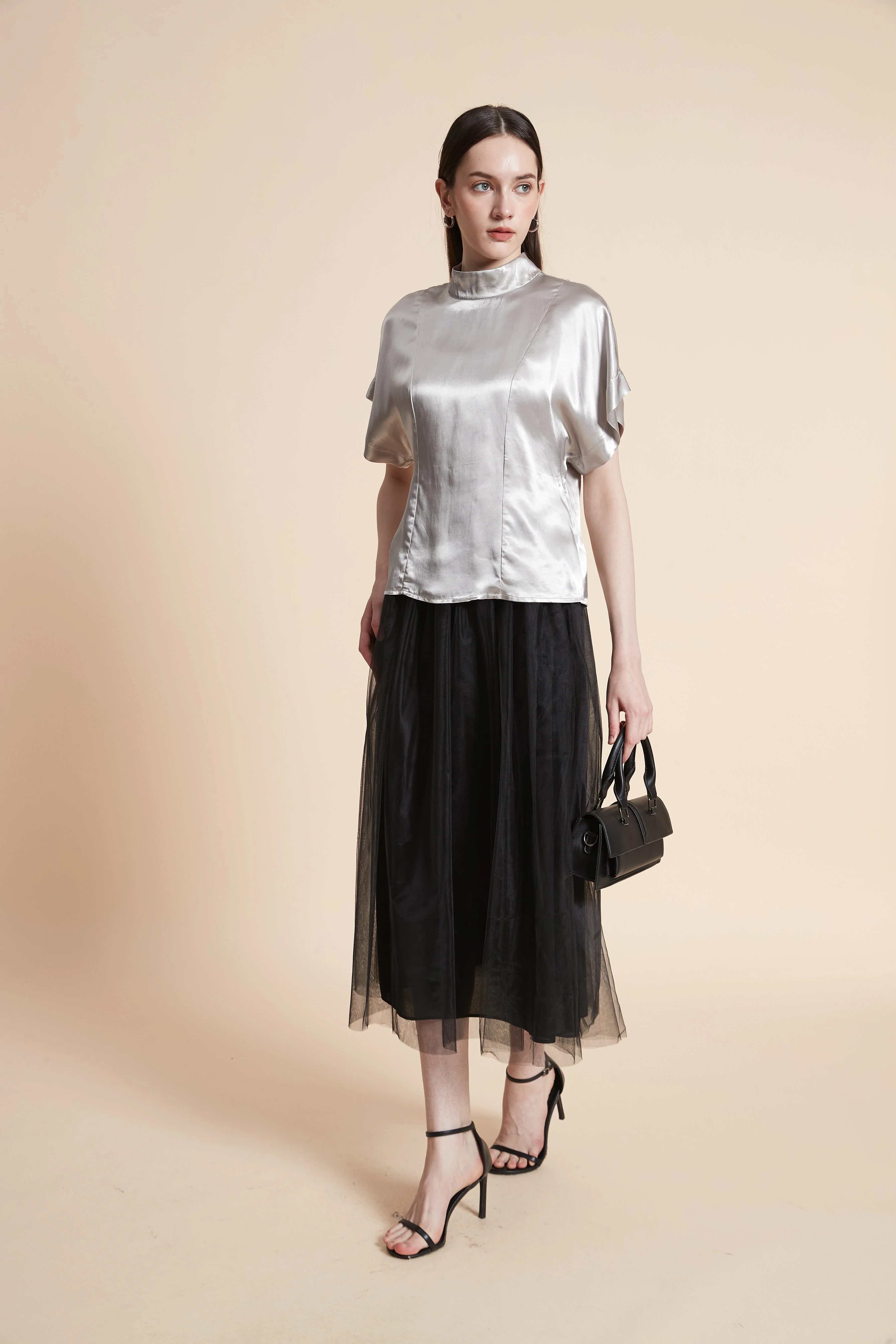 Half-Sleeve Evening Blouse - Image 3