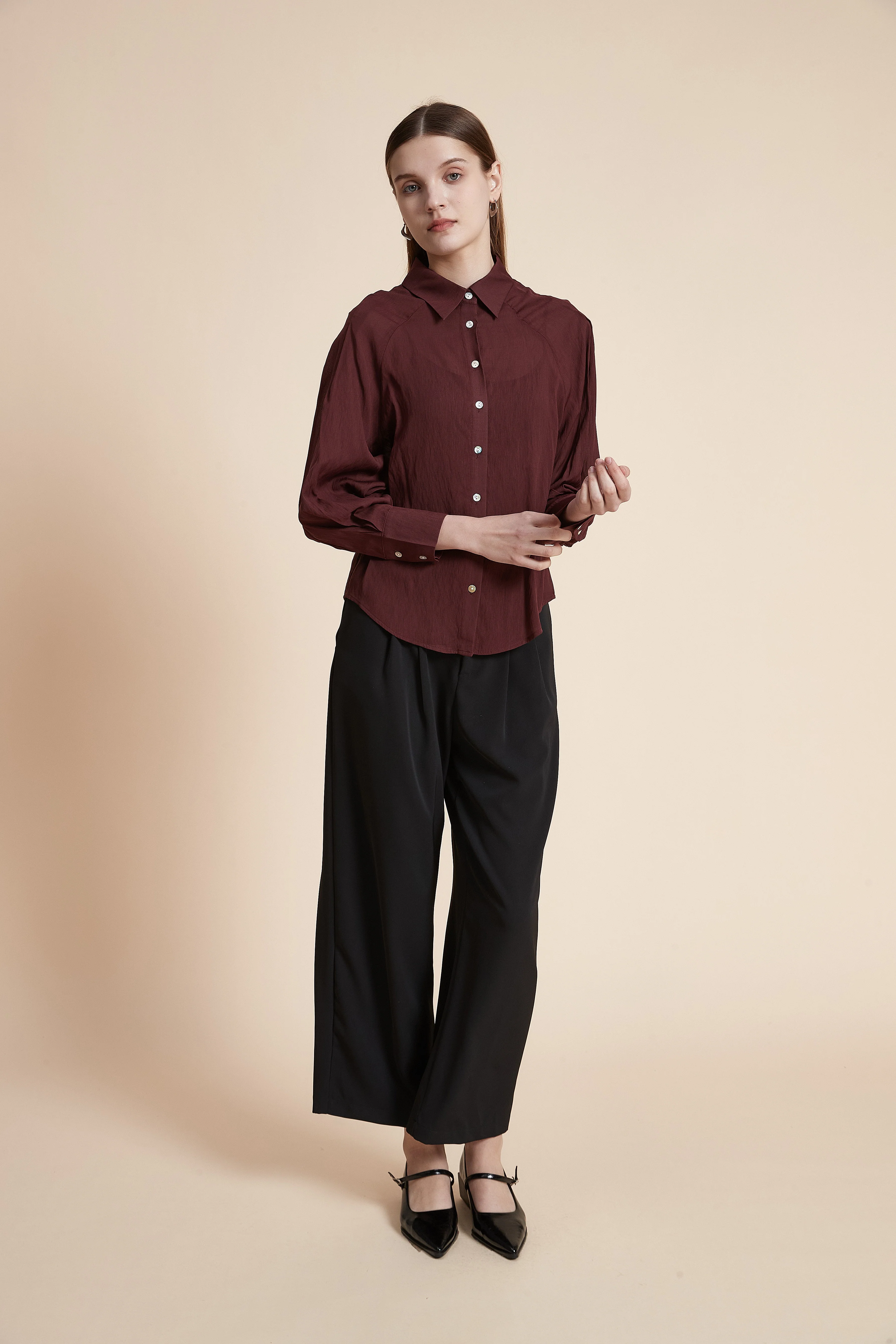 Solid Long Sleeve Shirt - Image 3