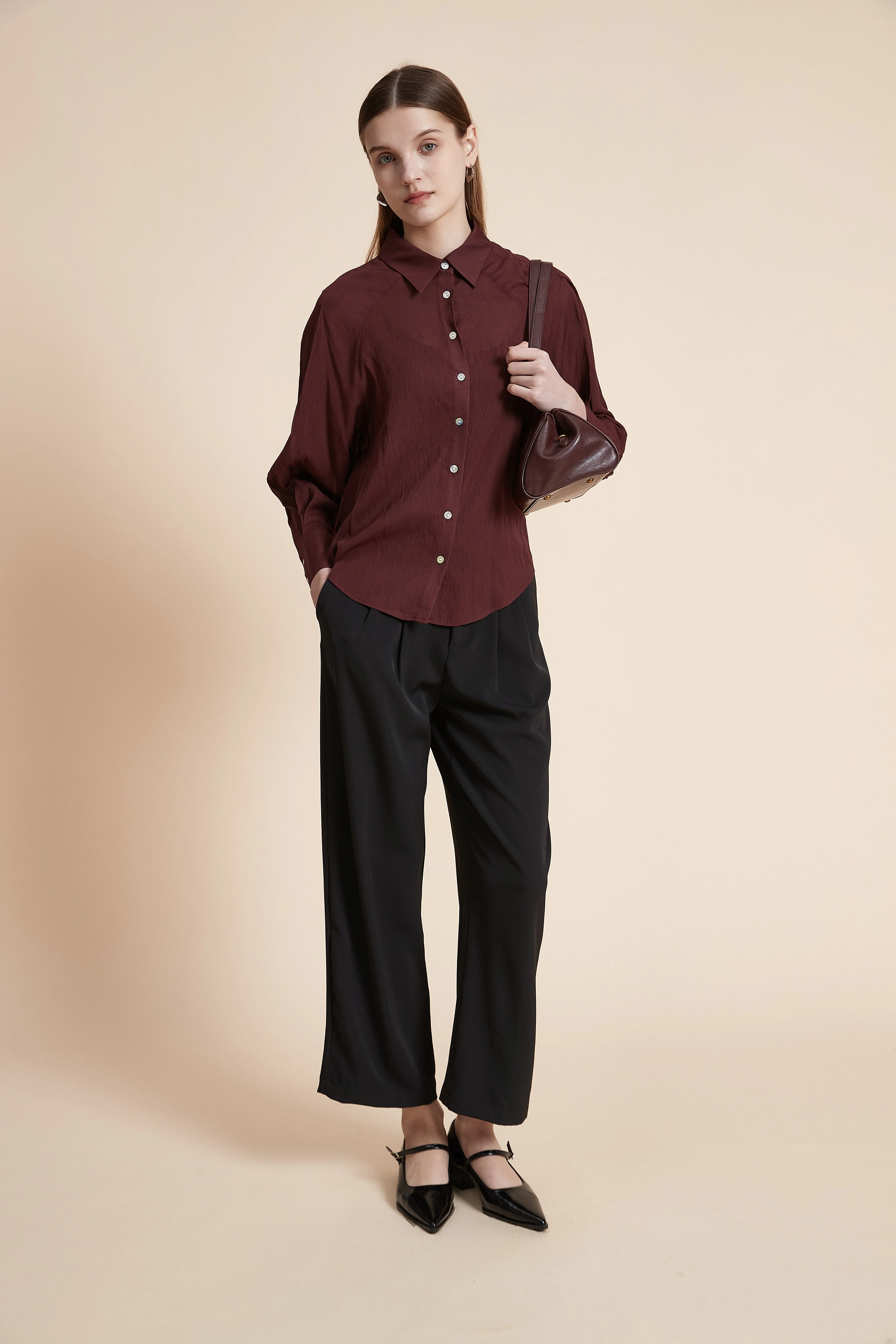 Solid Long Sleeve Shirt - Image 4