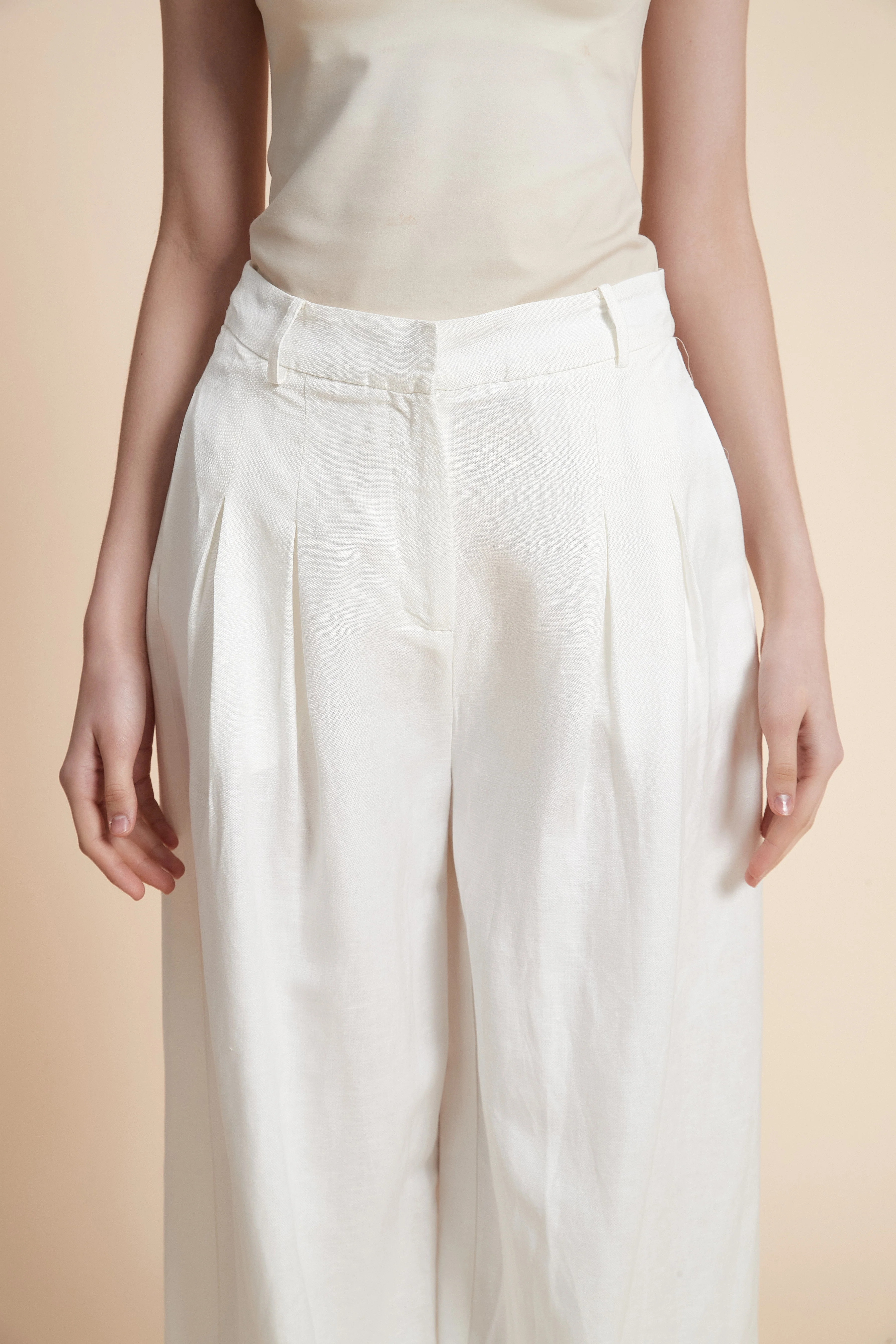 Wide Plain Pants with Pockets - Image 6