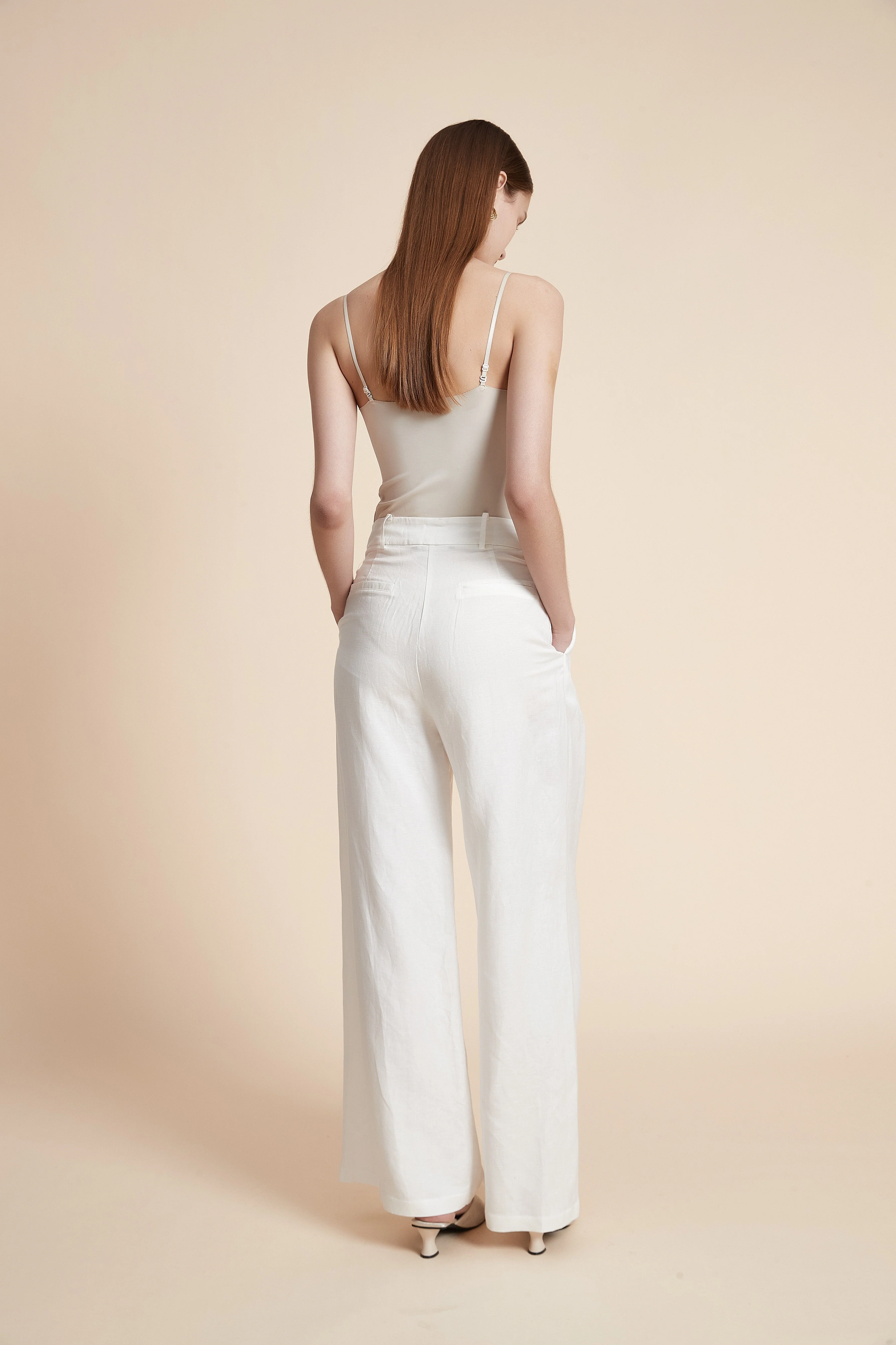 Wide Plain Pants with Pockets - Image 7