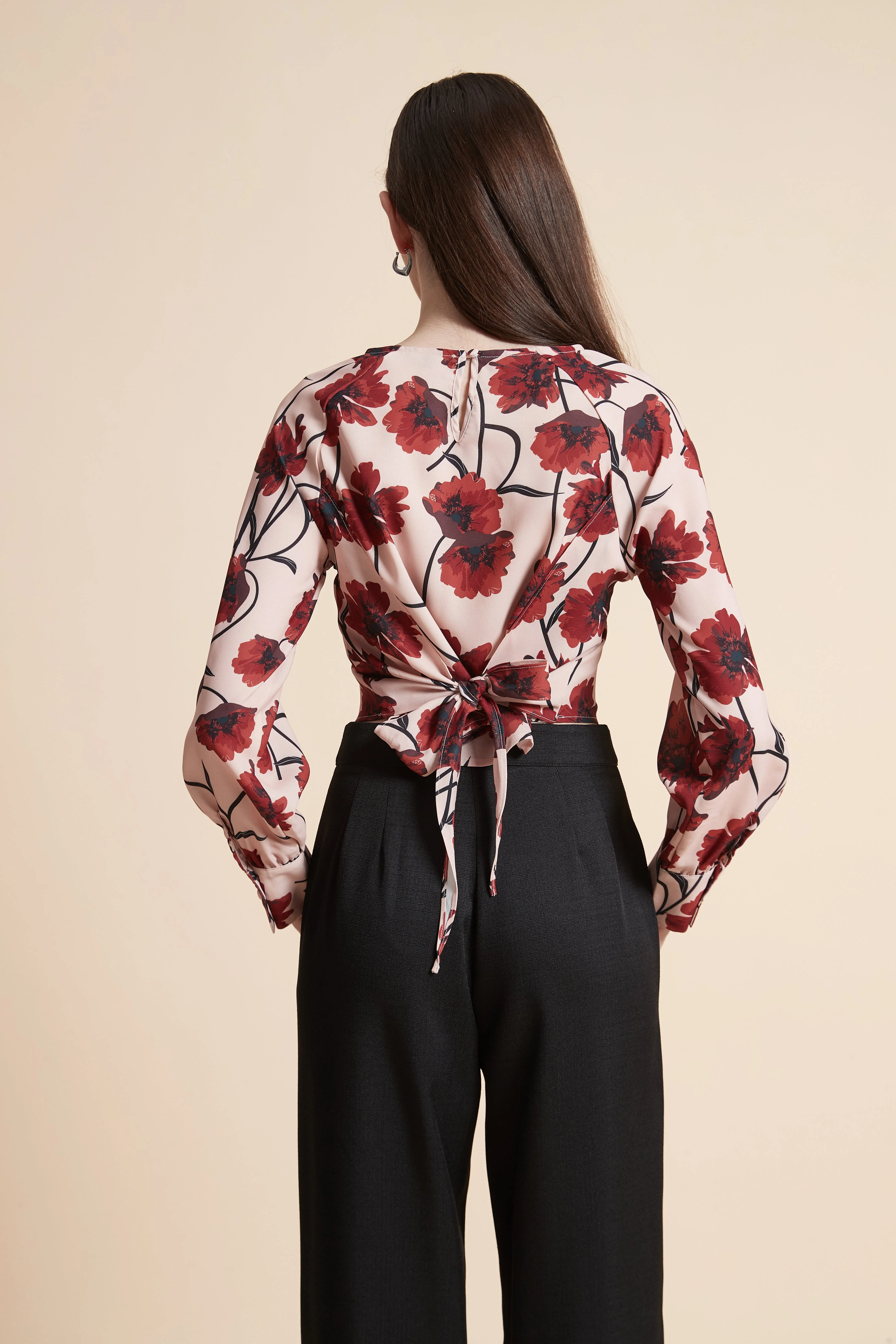 Long Sleeve Floral Print Blouse - Image 7