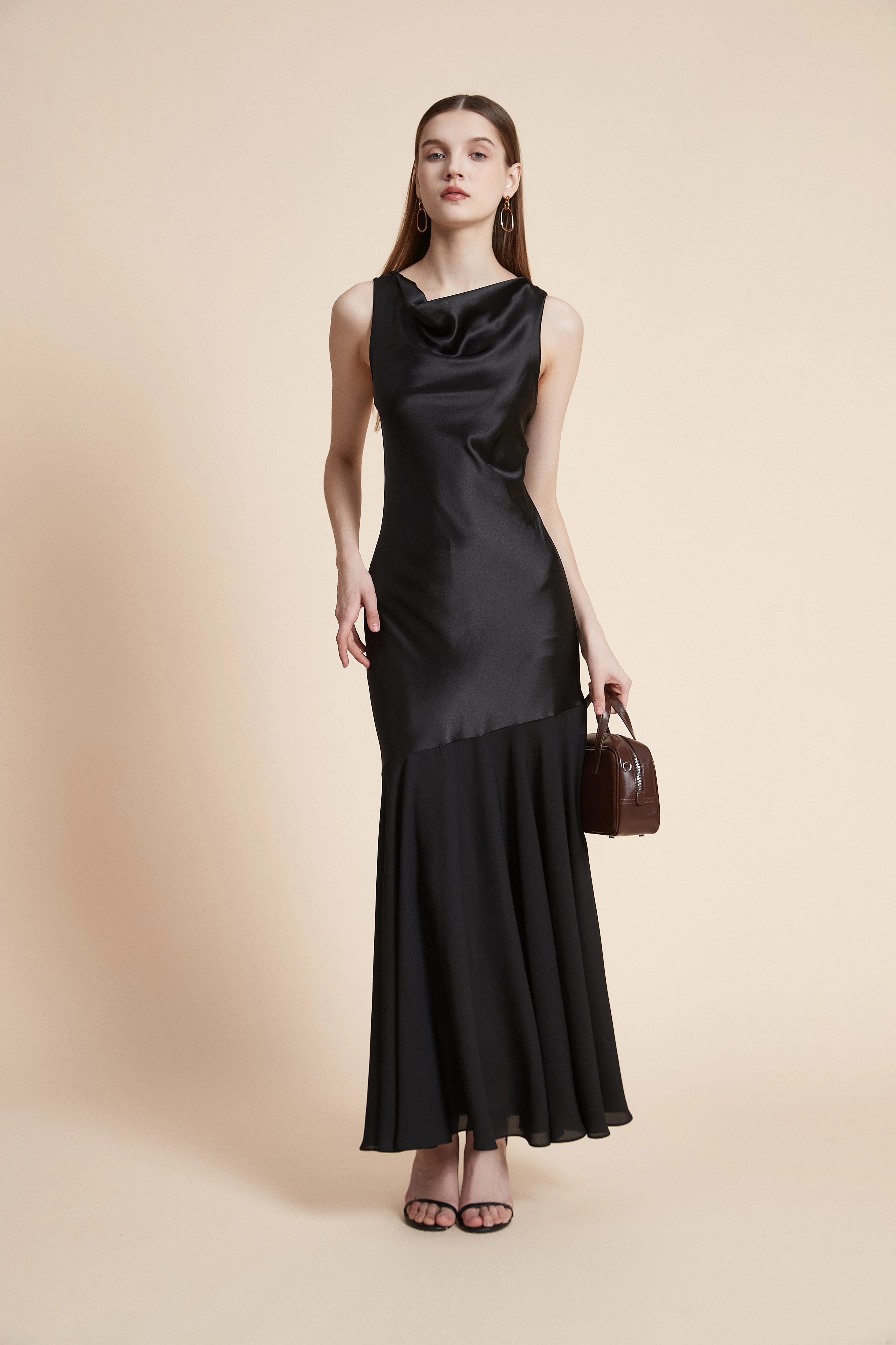 Sleeveless Plain Maxi Dress