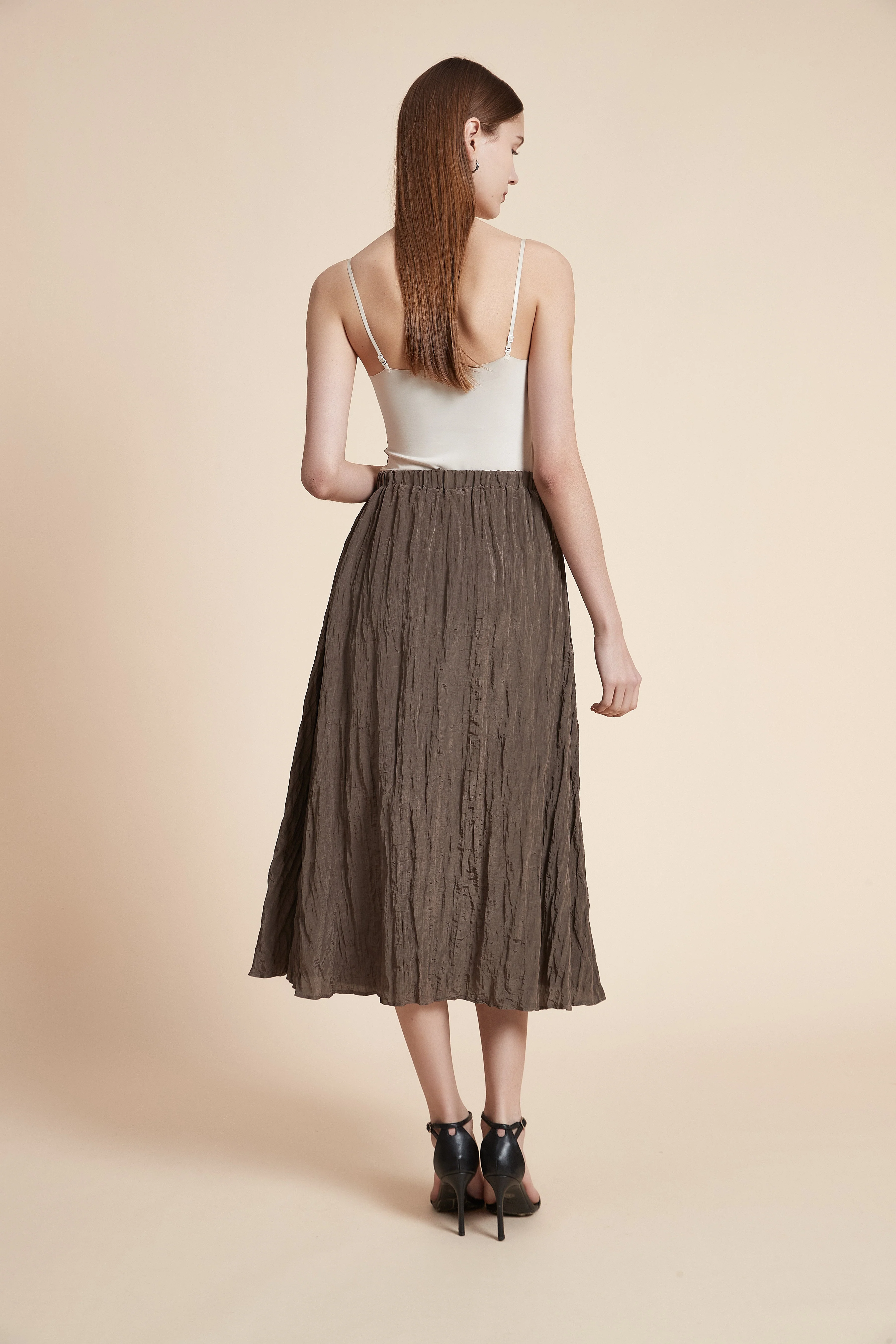 Solid Midi Skirt - Image 5