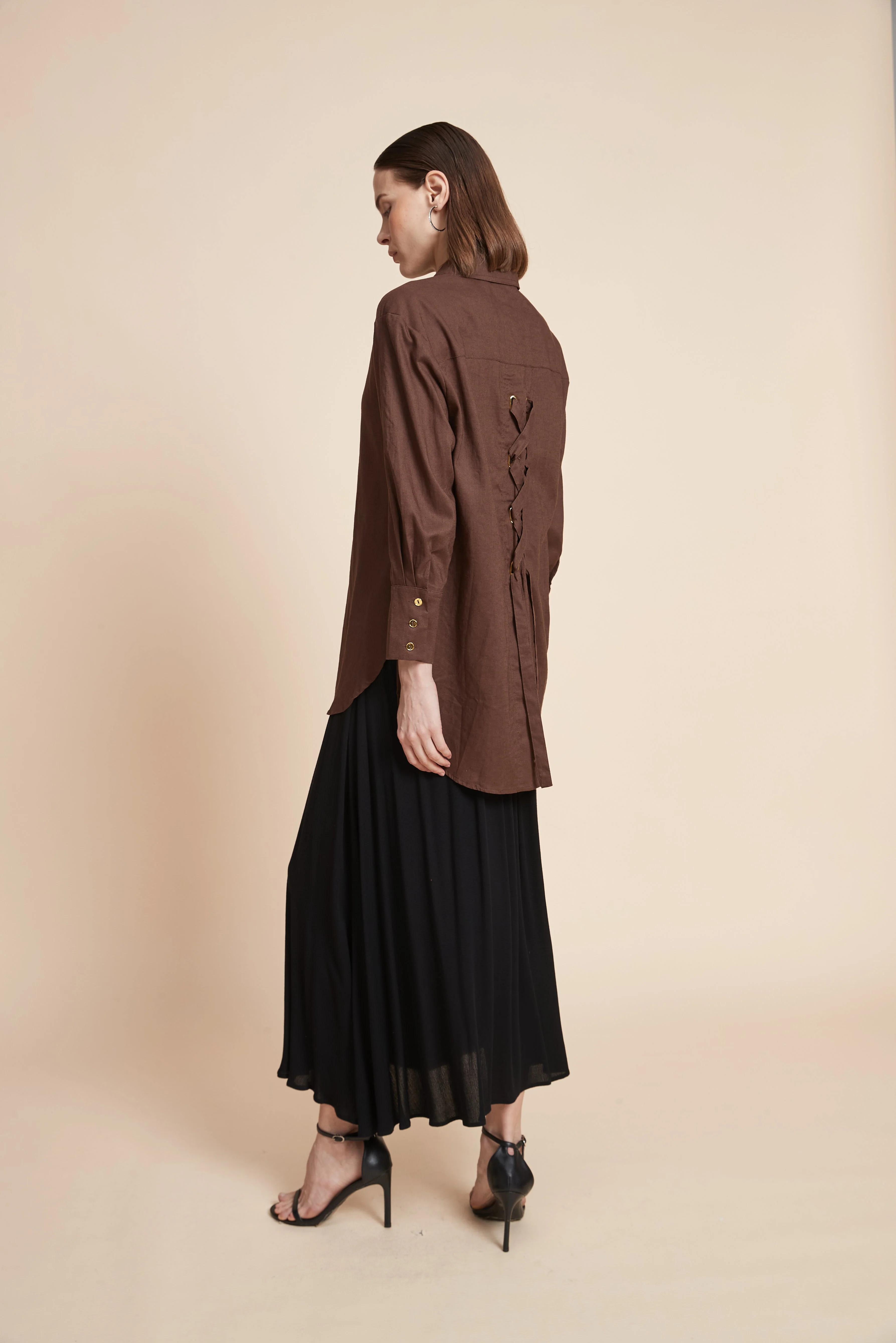 Long-Sleeved Plain Shirt - Image 5