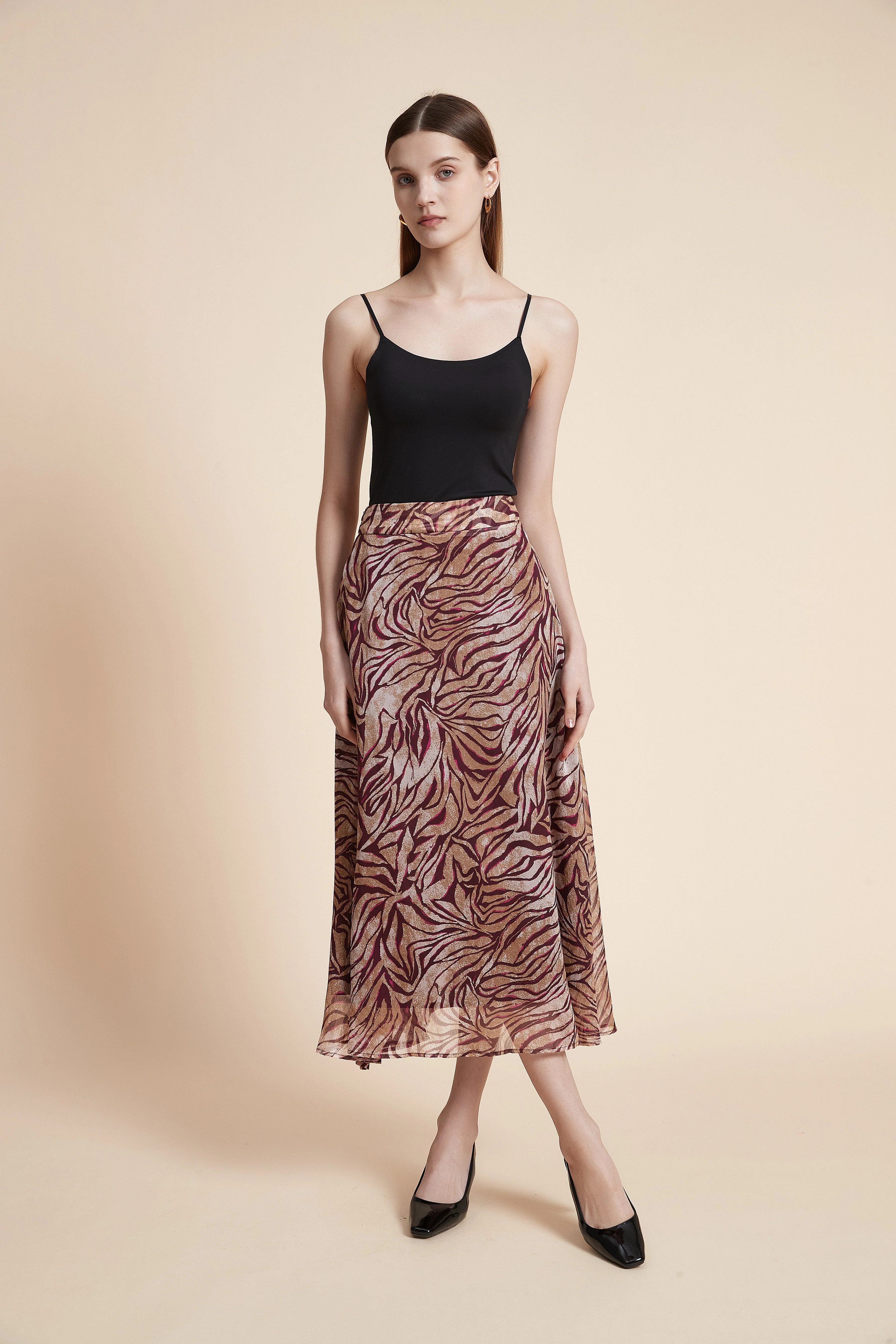 Leopard Print Midi Skirt - Image 3