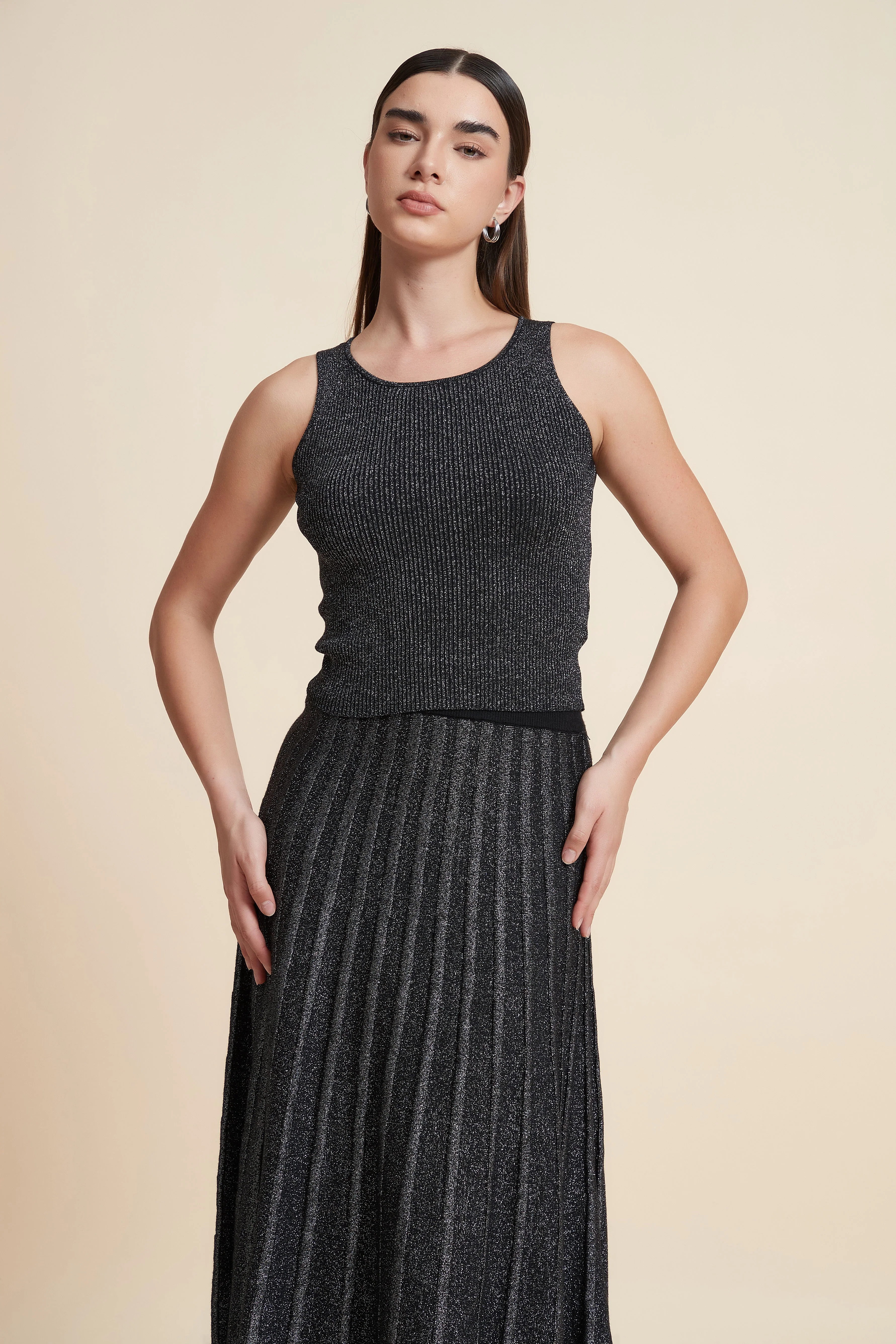 Sleeveless Ribbed Top