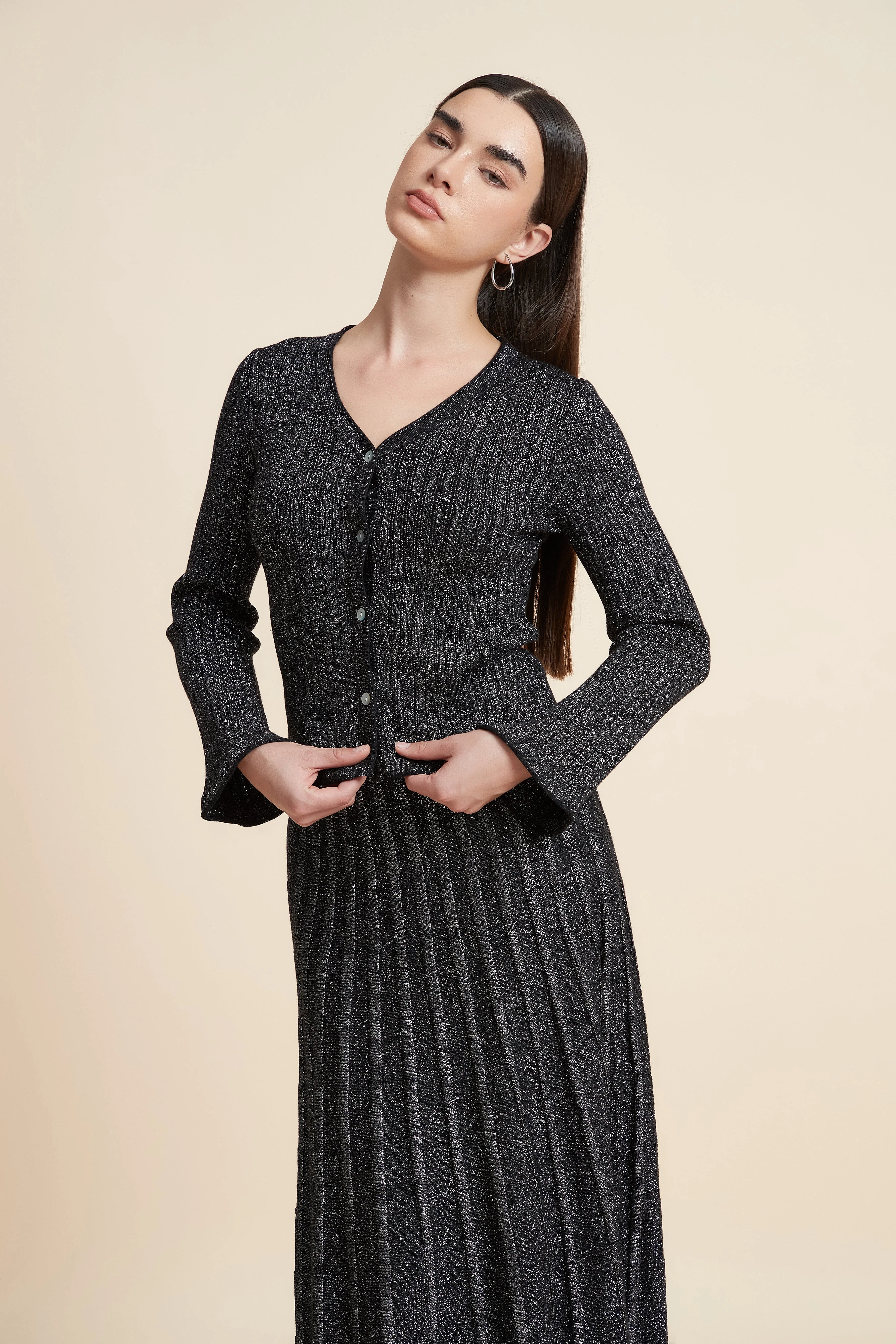 Ribbed Long Sleeve Cardigan