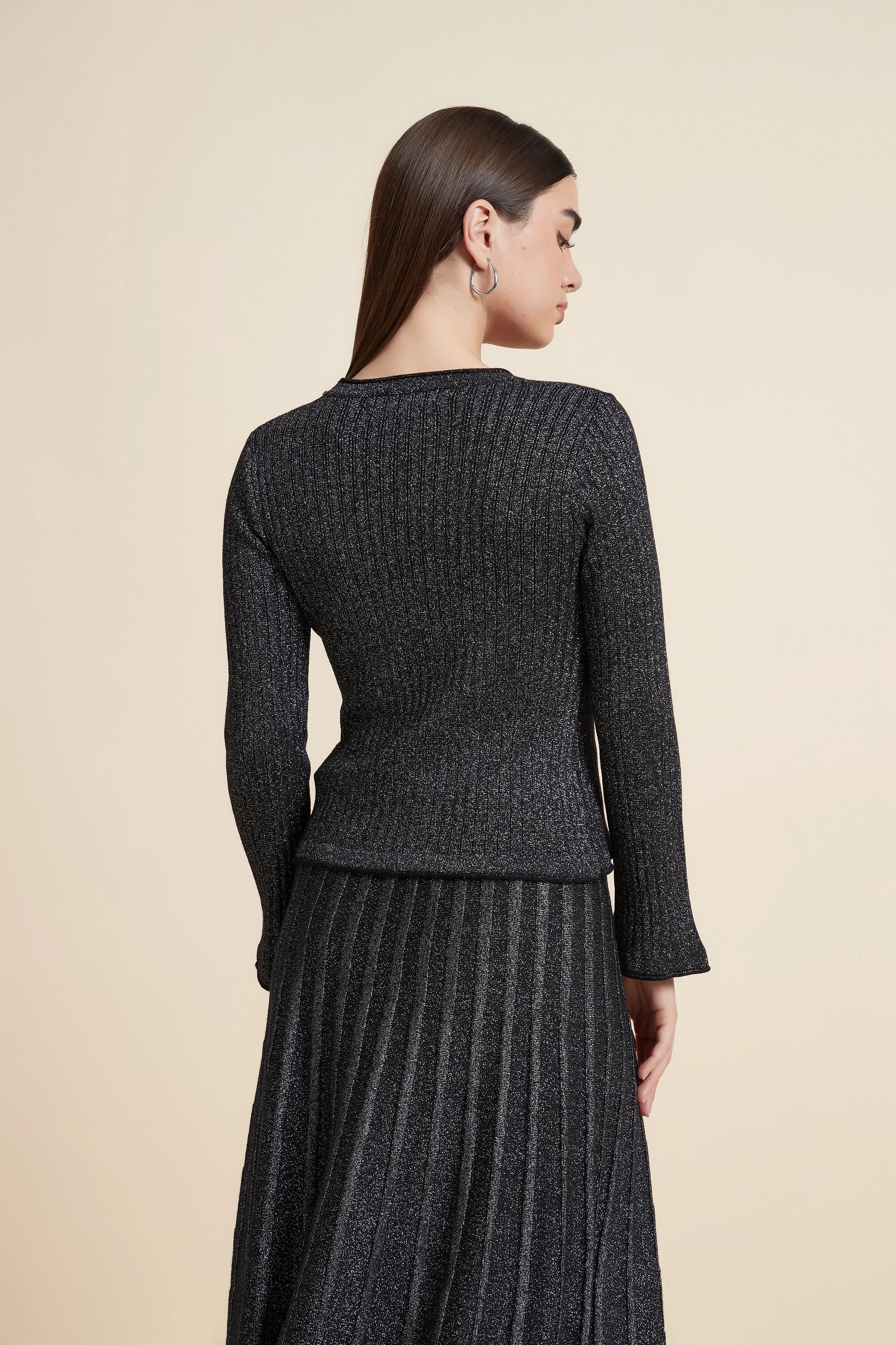 Ribbed Long Sleeve Cardigan - Image 4