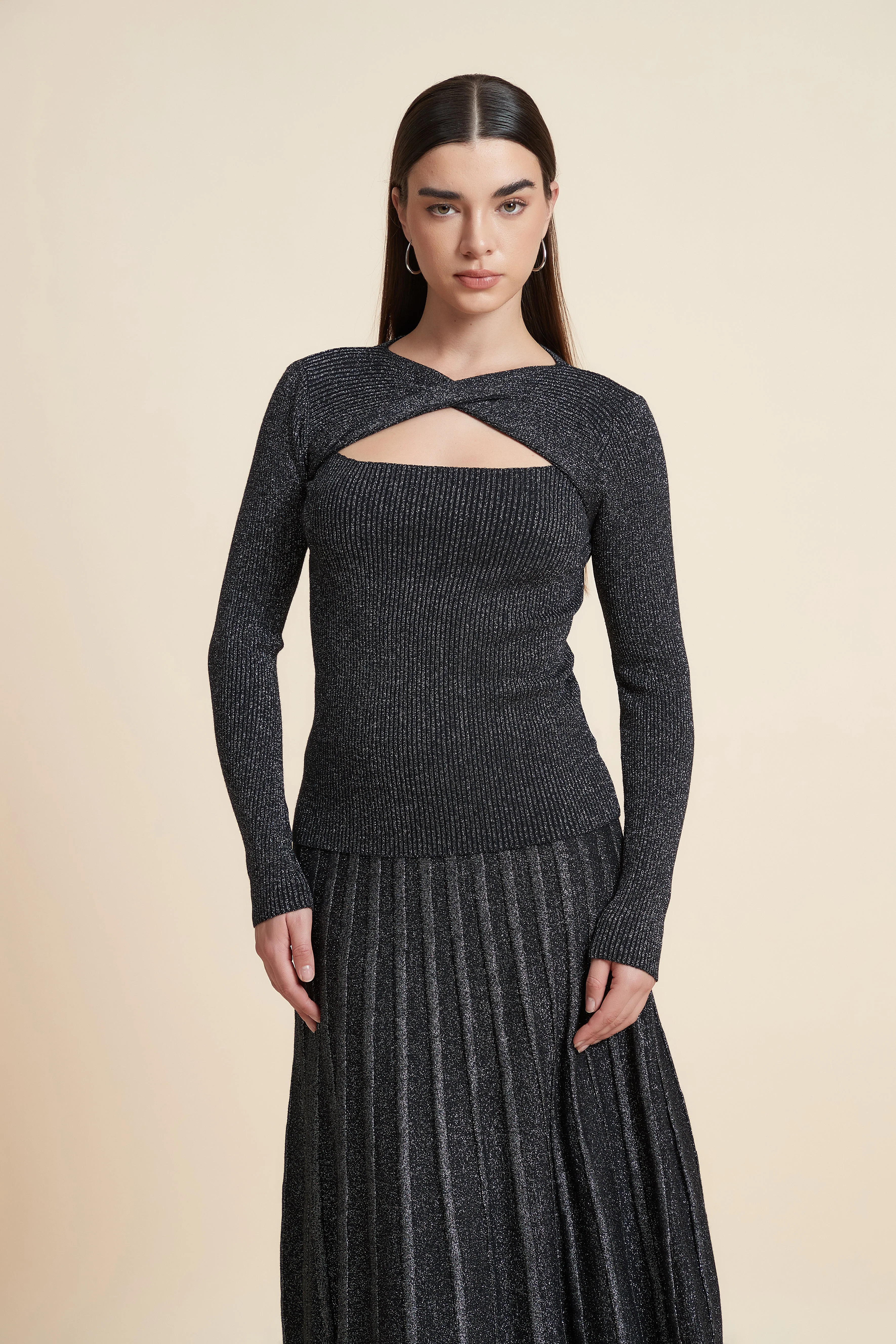 Polka Dot Long Sleeve Top - Image 2