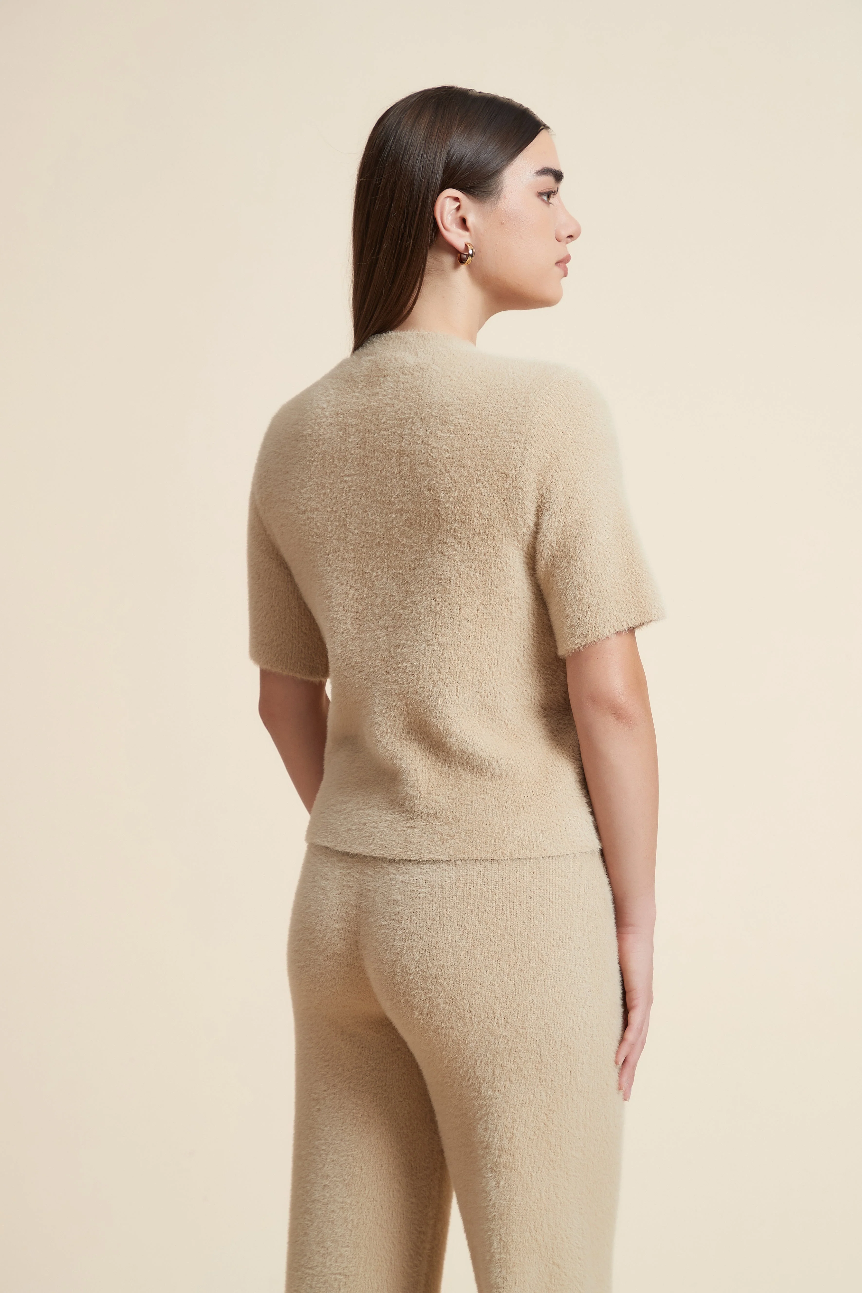 Plain Short Sleeve Winter Top - Image 7