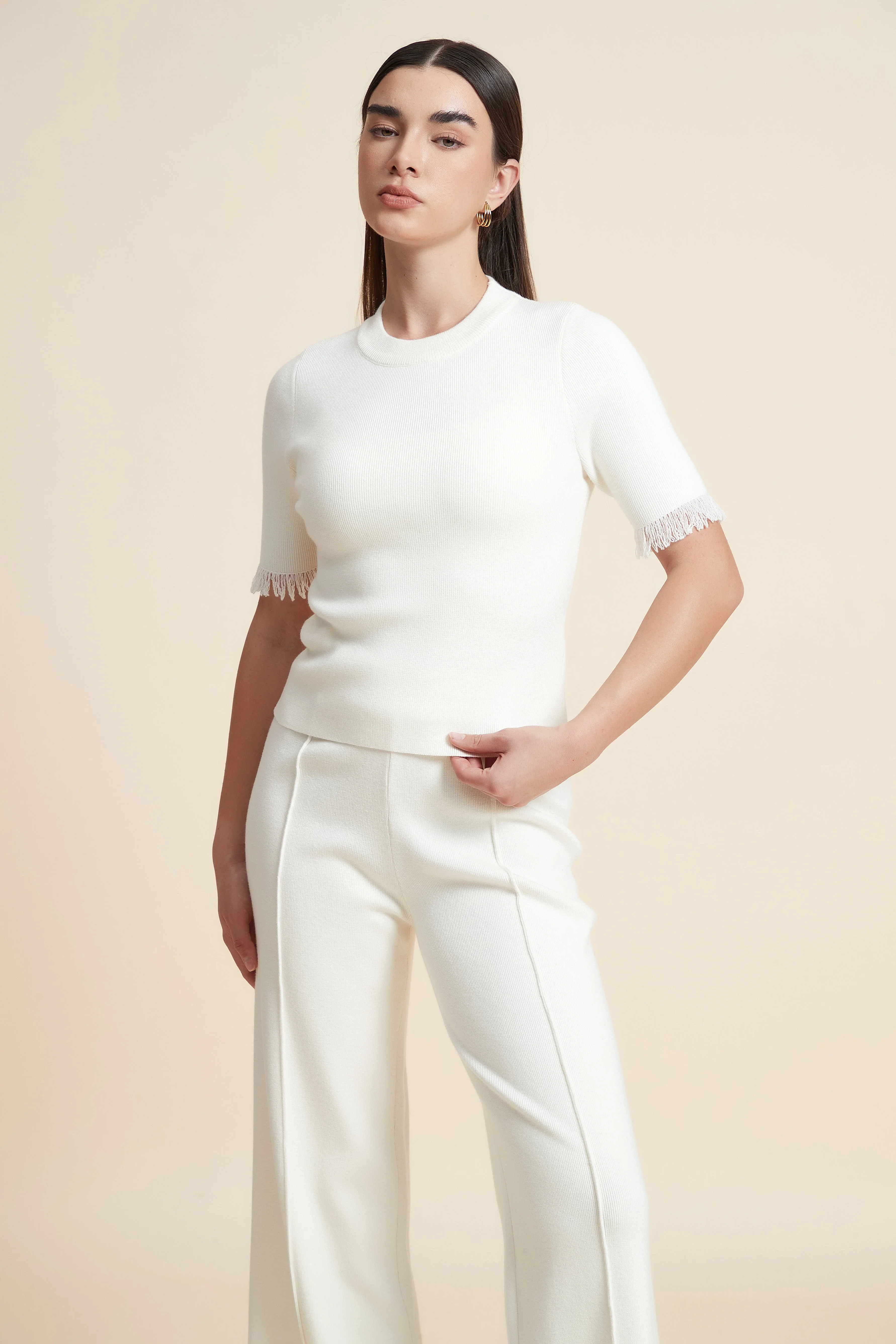 Plain Short Sleeve Top