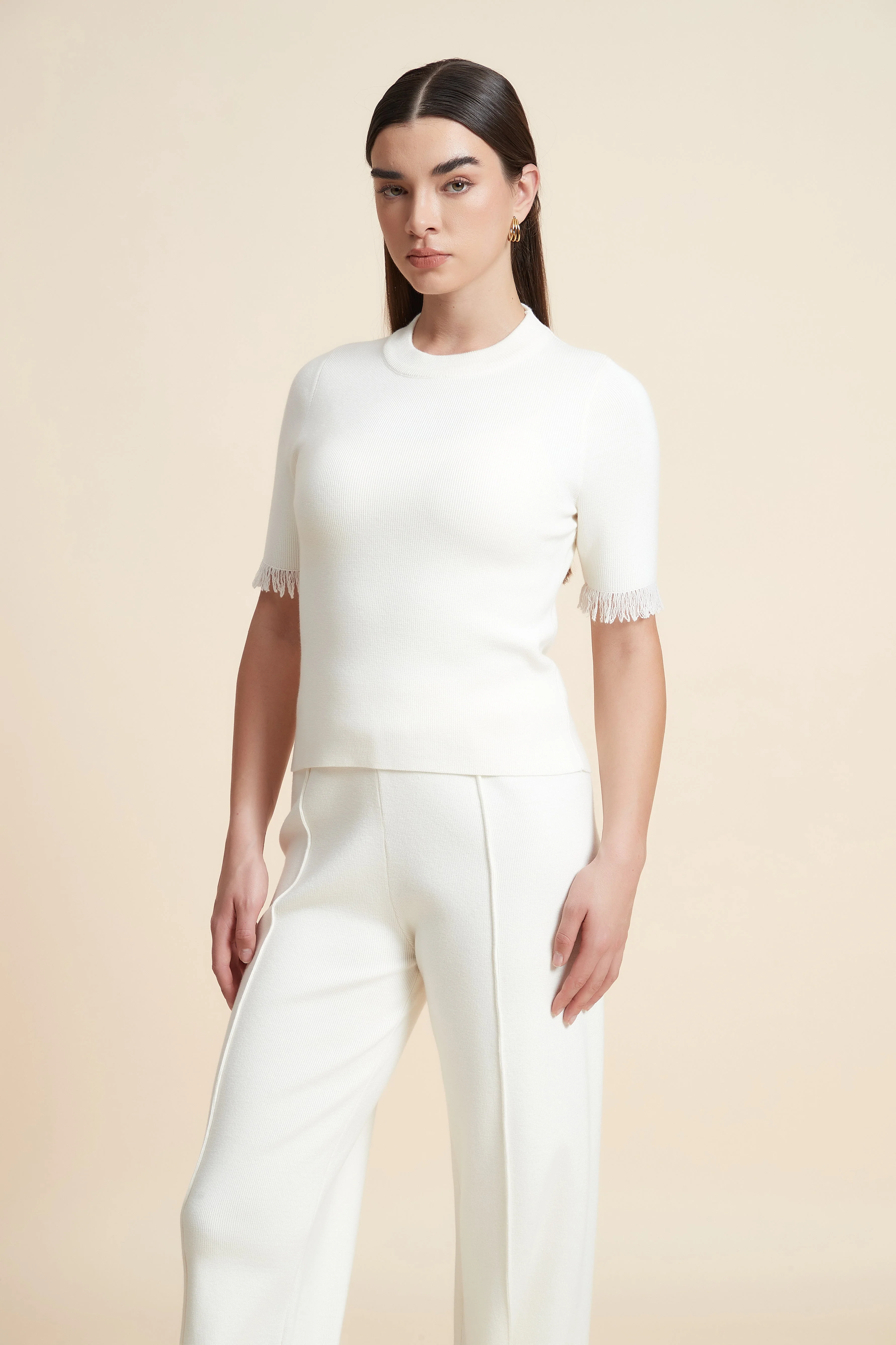 Plain Short Sleeve Top - Image 2
