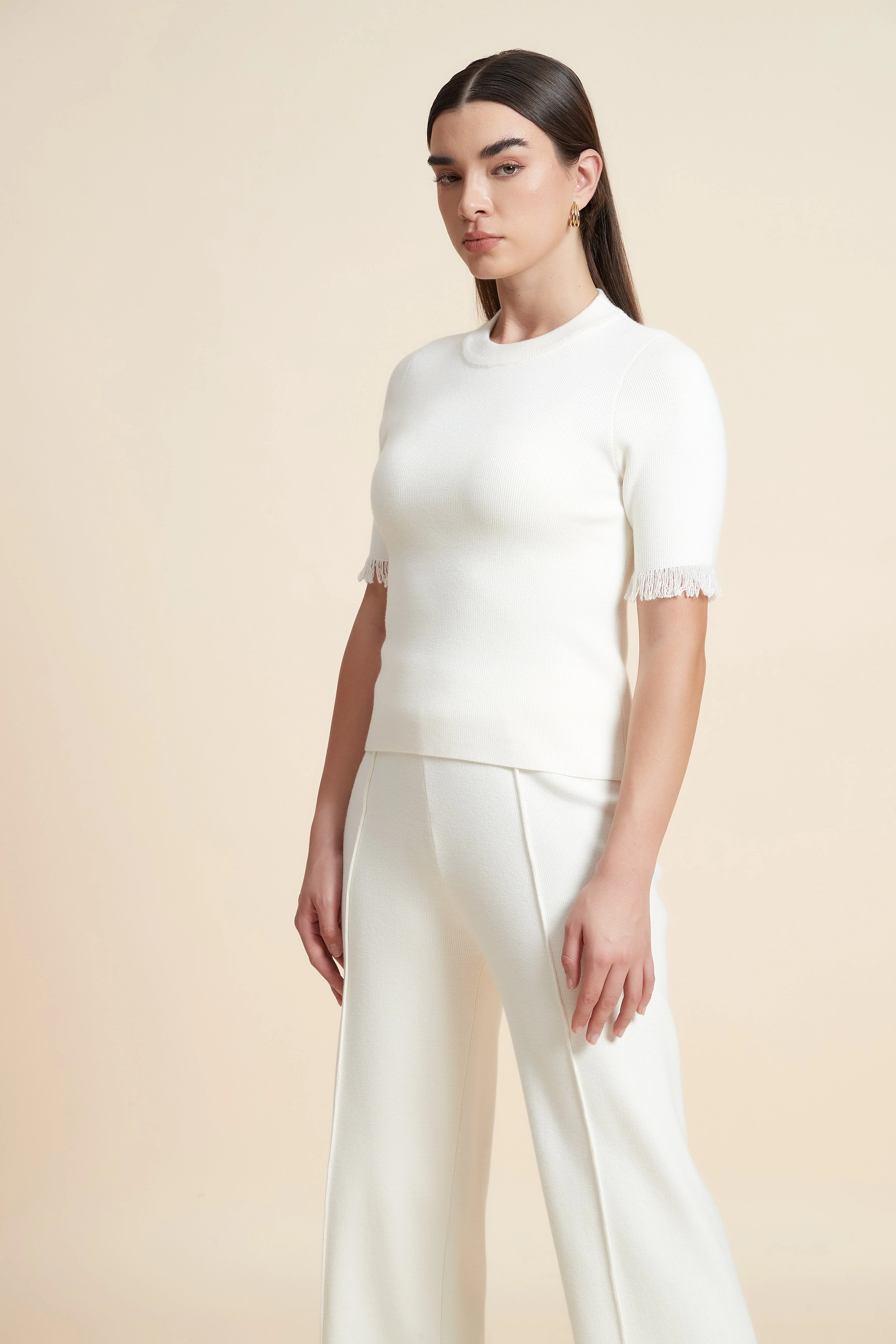 Plain Short Sleeve Top - Image 7