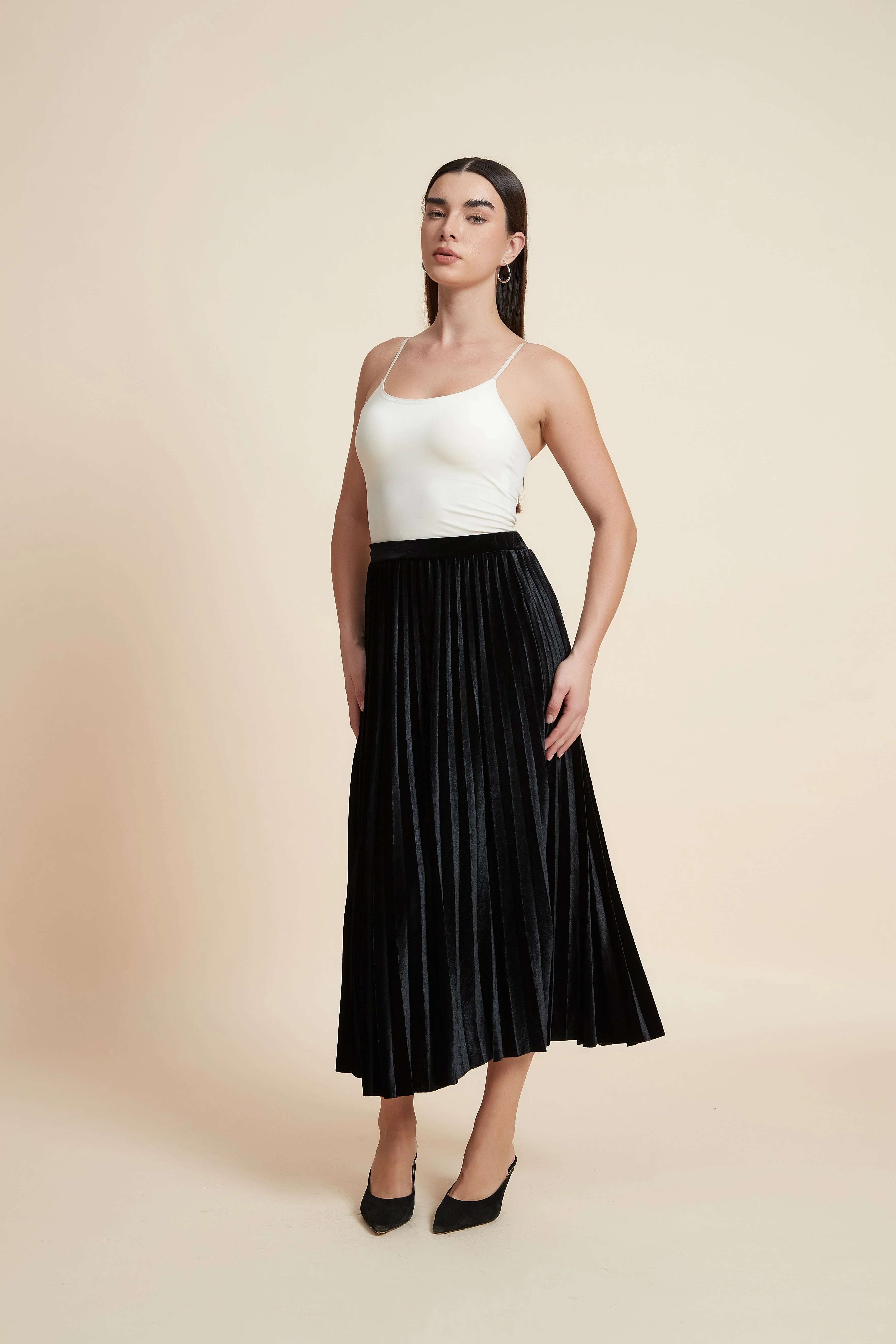 Pleated Midi Skirt - Image 2