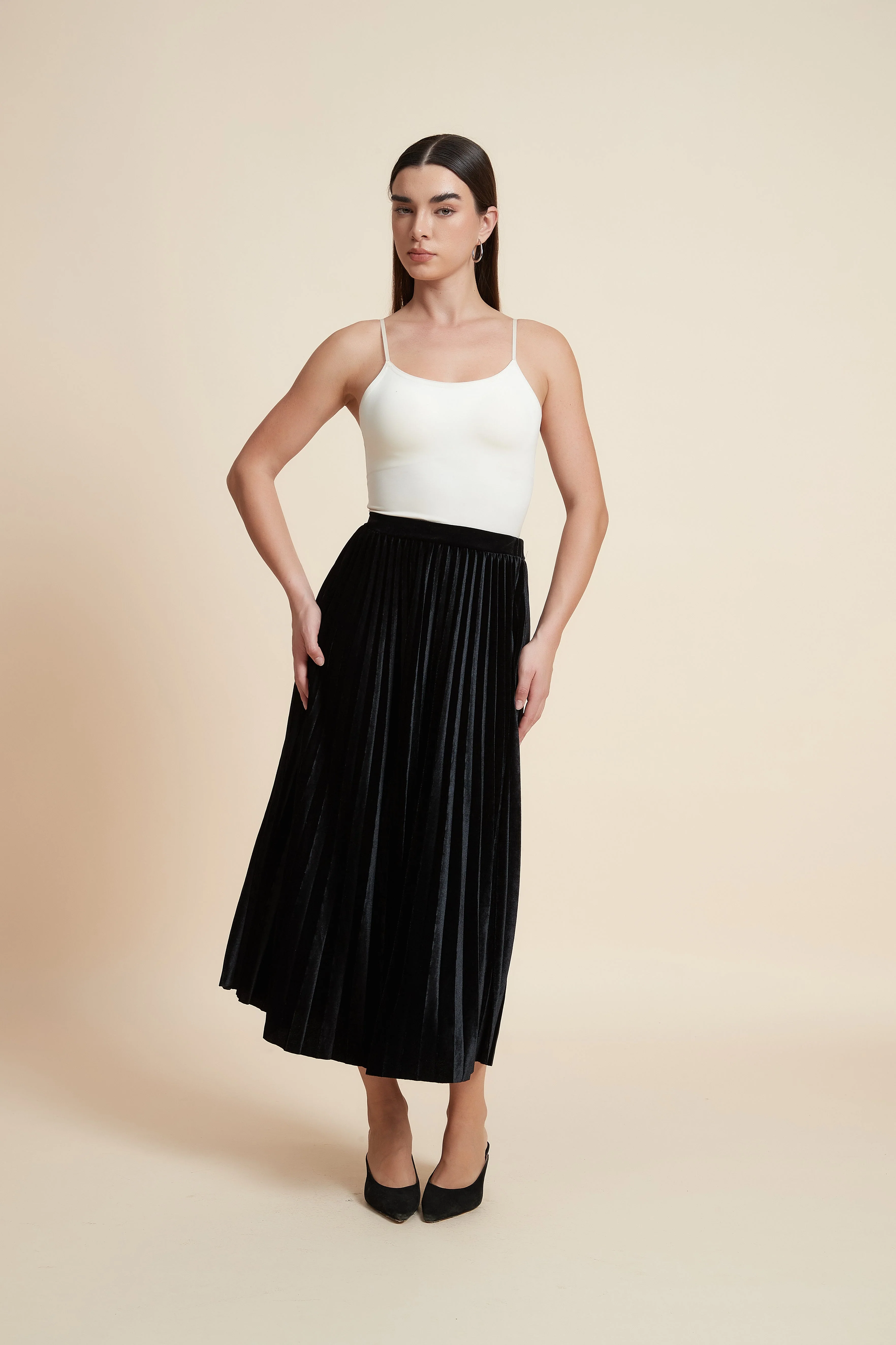 Pleated Midi Skirt - Image 3