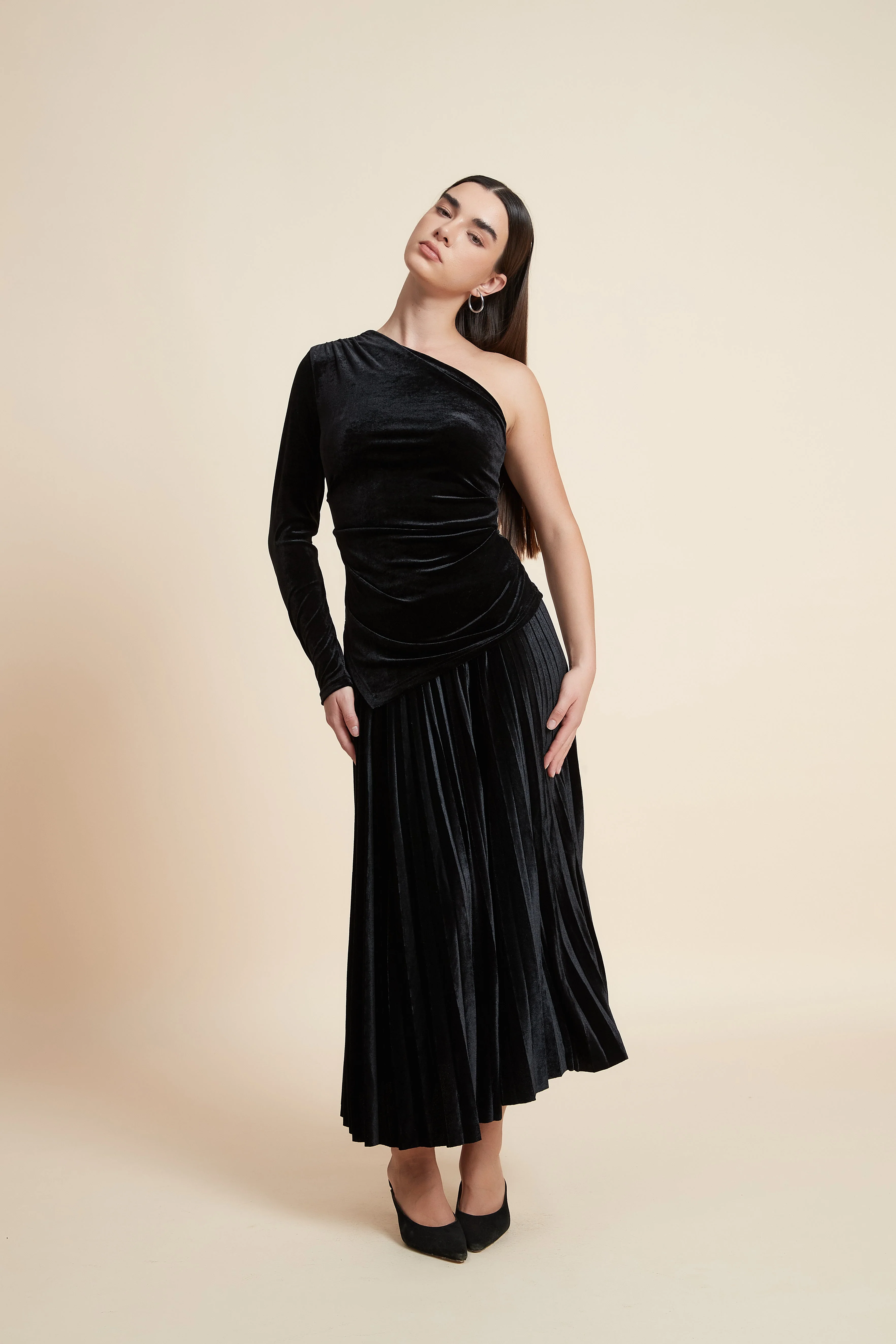 Solid Waist-Length One-Piece Top - Image 2