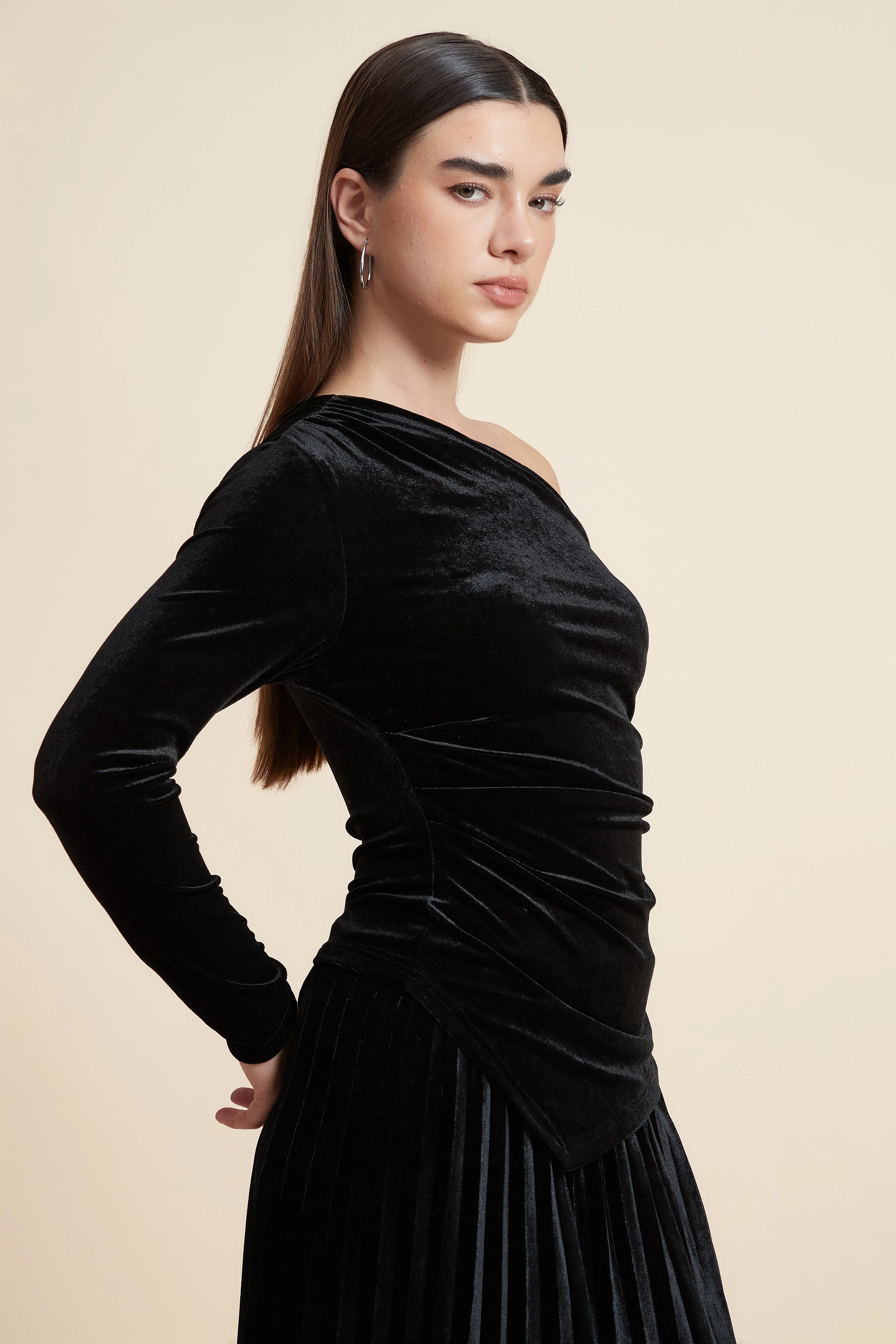 Solid Waist-Length One-Piece Top - Image 7