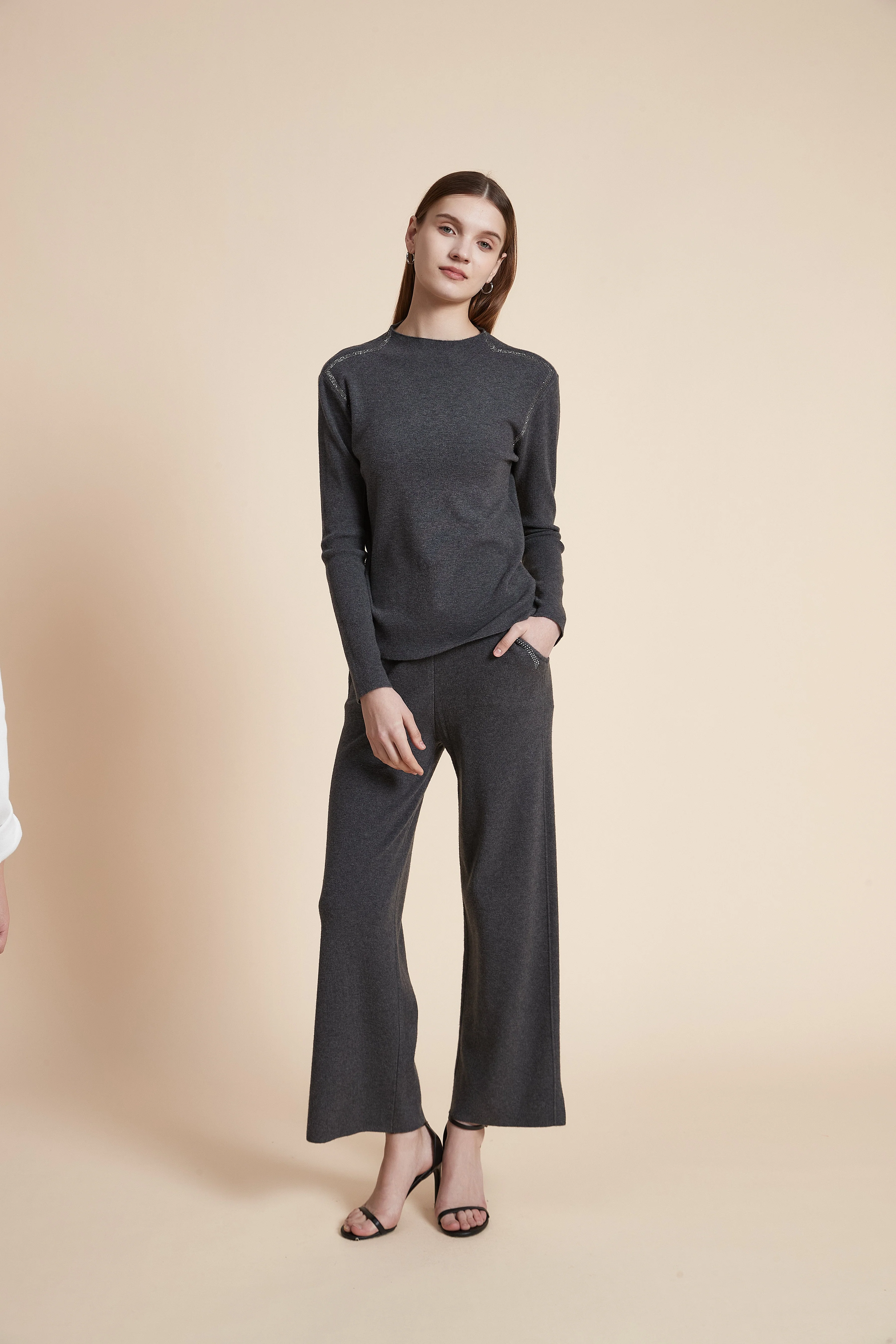 Fitted Long Sleeve Printed Blouse - Image 5