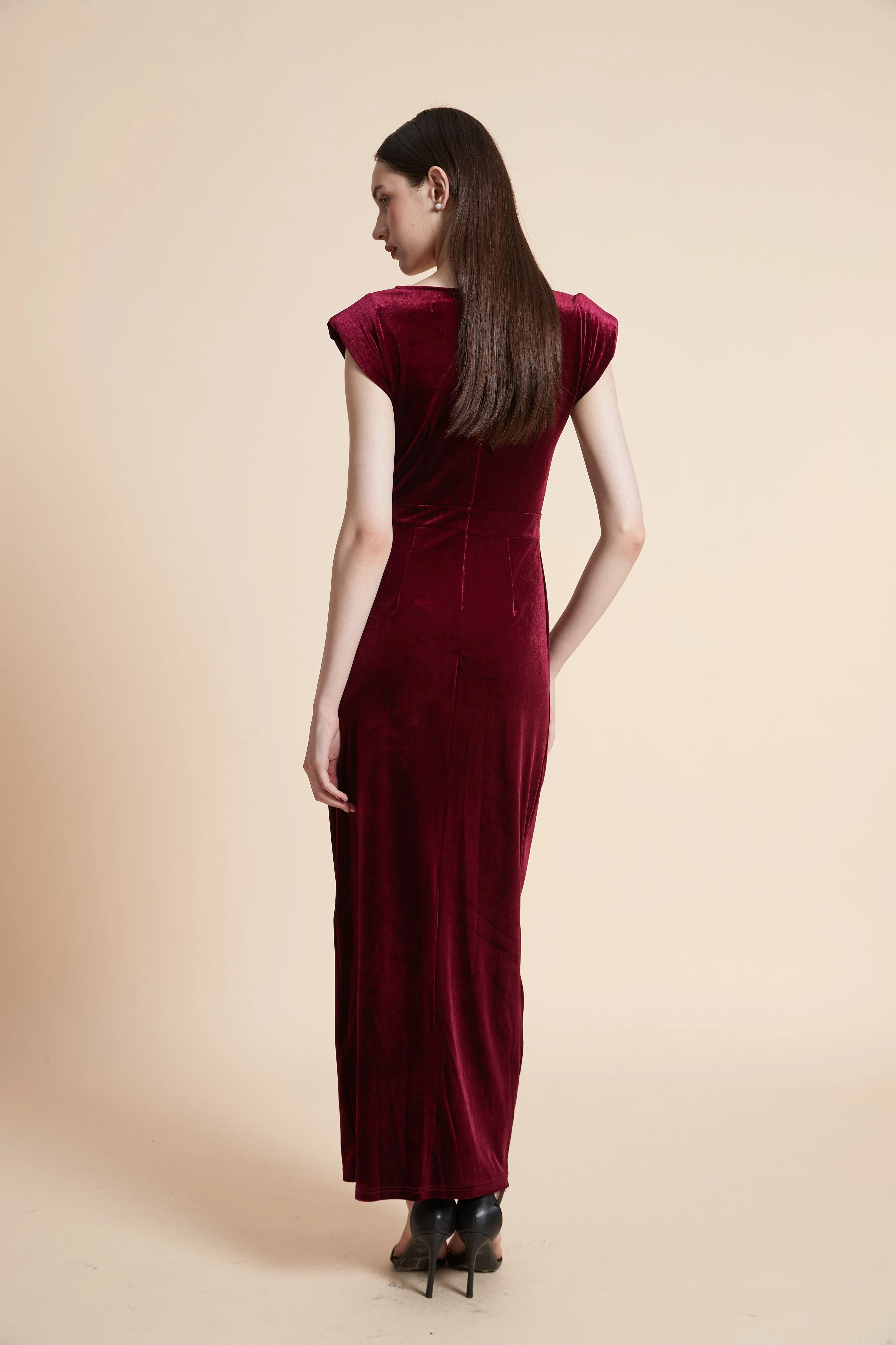 Solid Sleeveless Maxi Dress - Image 8