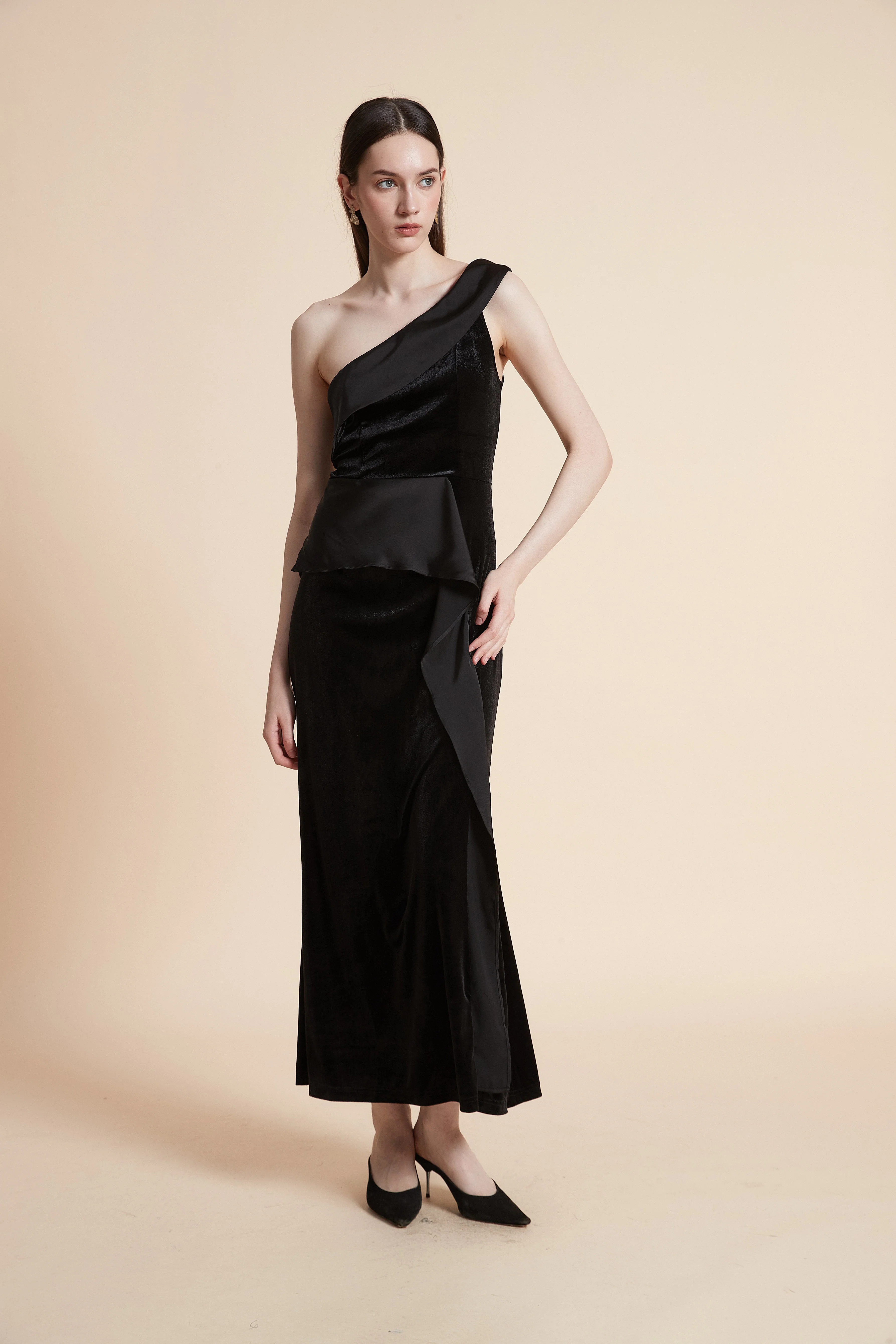 Solid Sleeveless Maxi Dress - Image 3