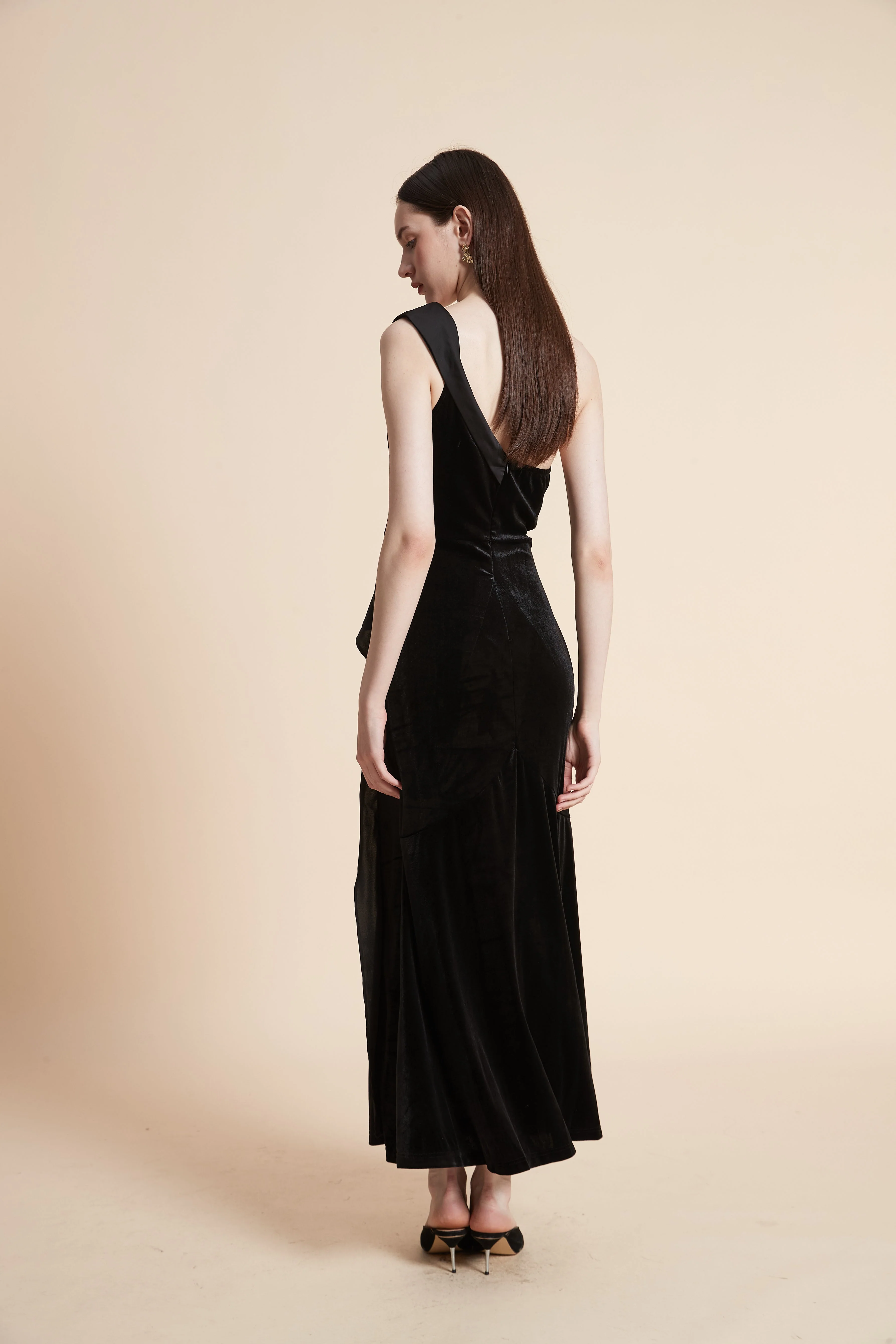 Solid Sleeveless Maxi Dress - Image 6