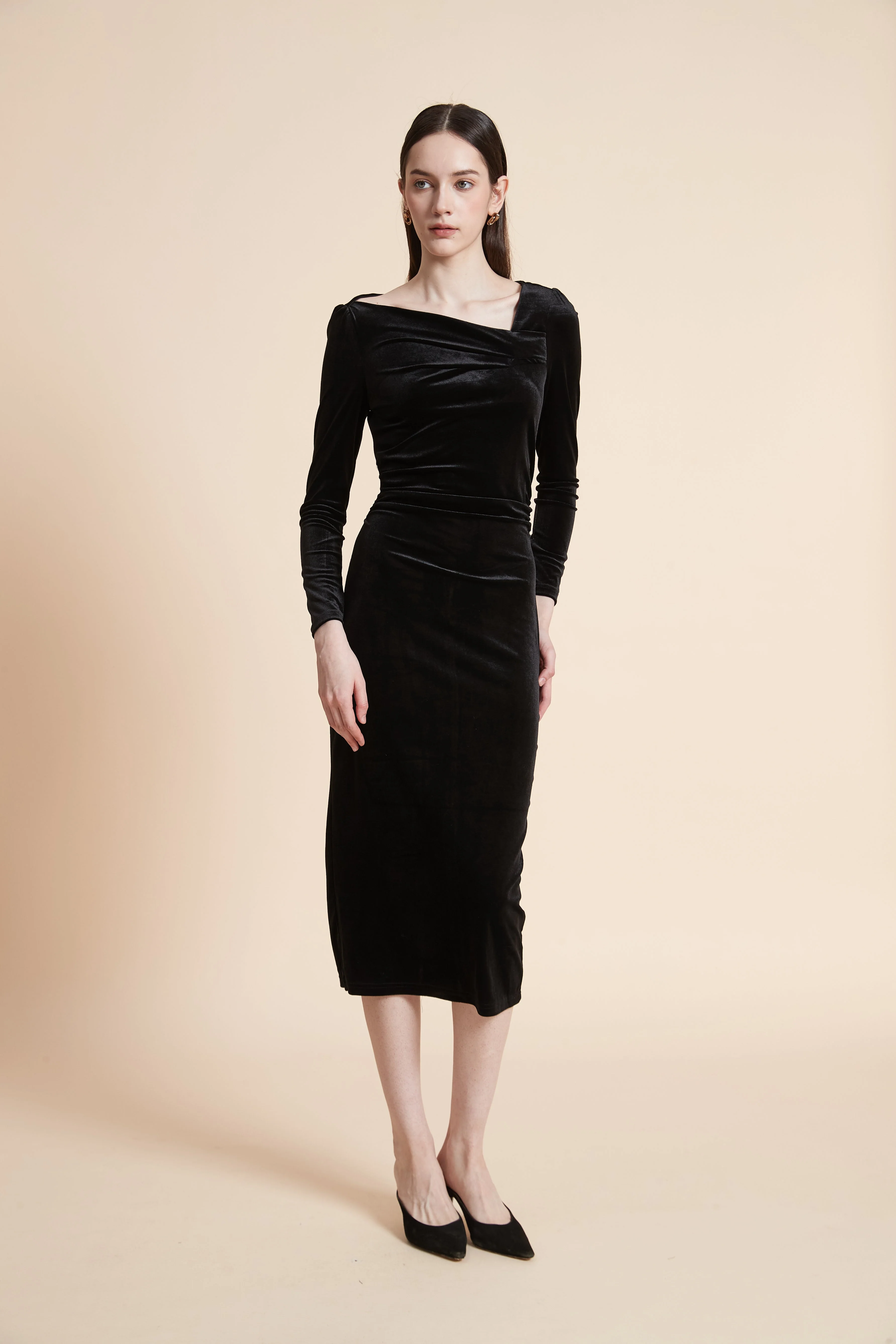 Long Sleeve Bodycon Midi Dress