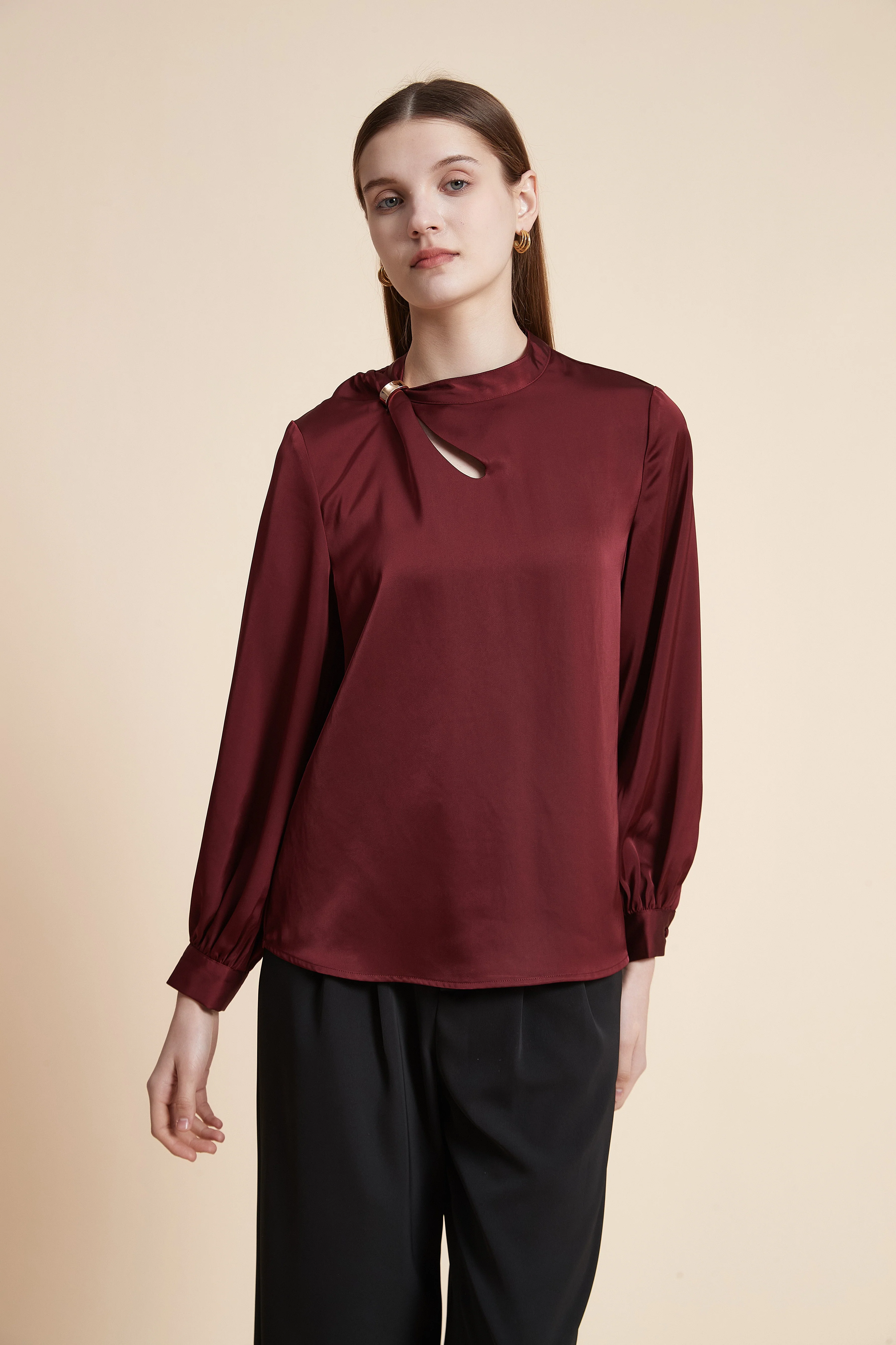 Long Sleeve Solid Top - Image 10