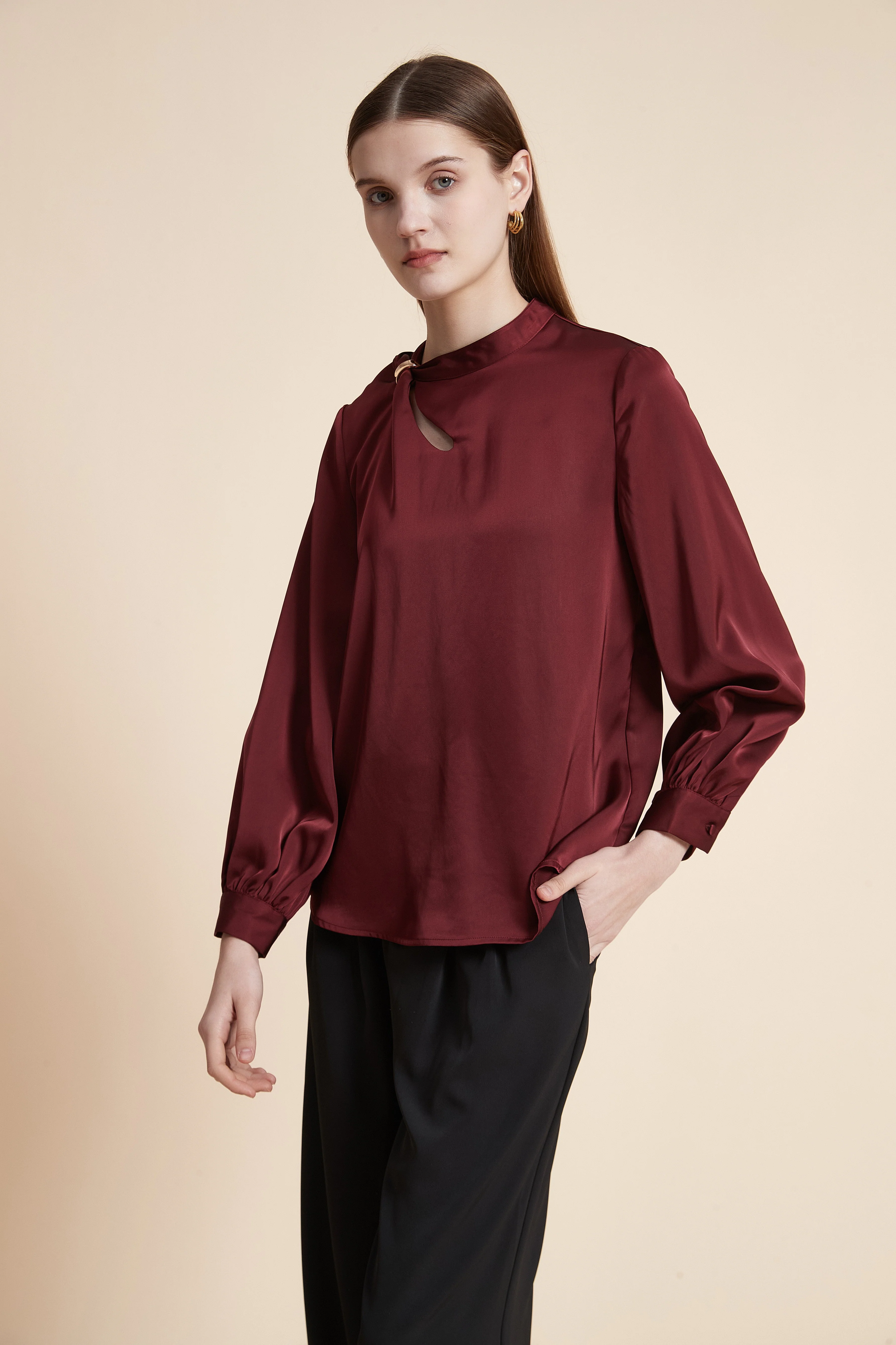 Long Sleeve Solid Top - Image 7
