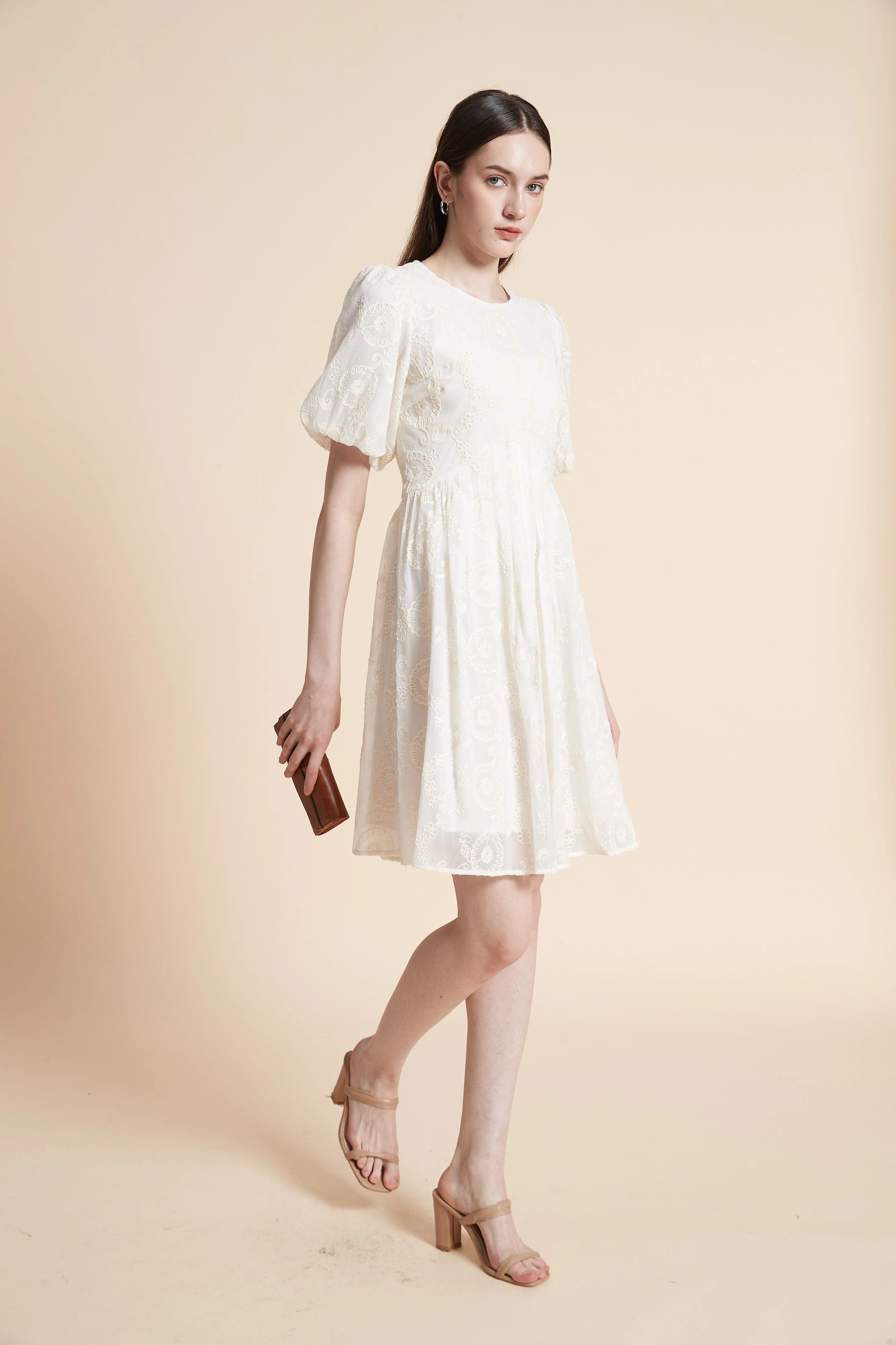 Knee-Length Solid Dress - Image 4