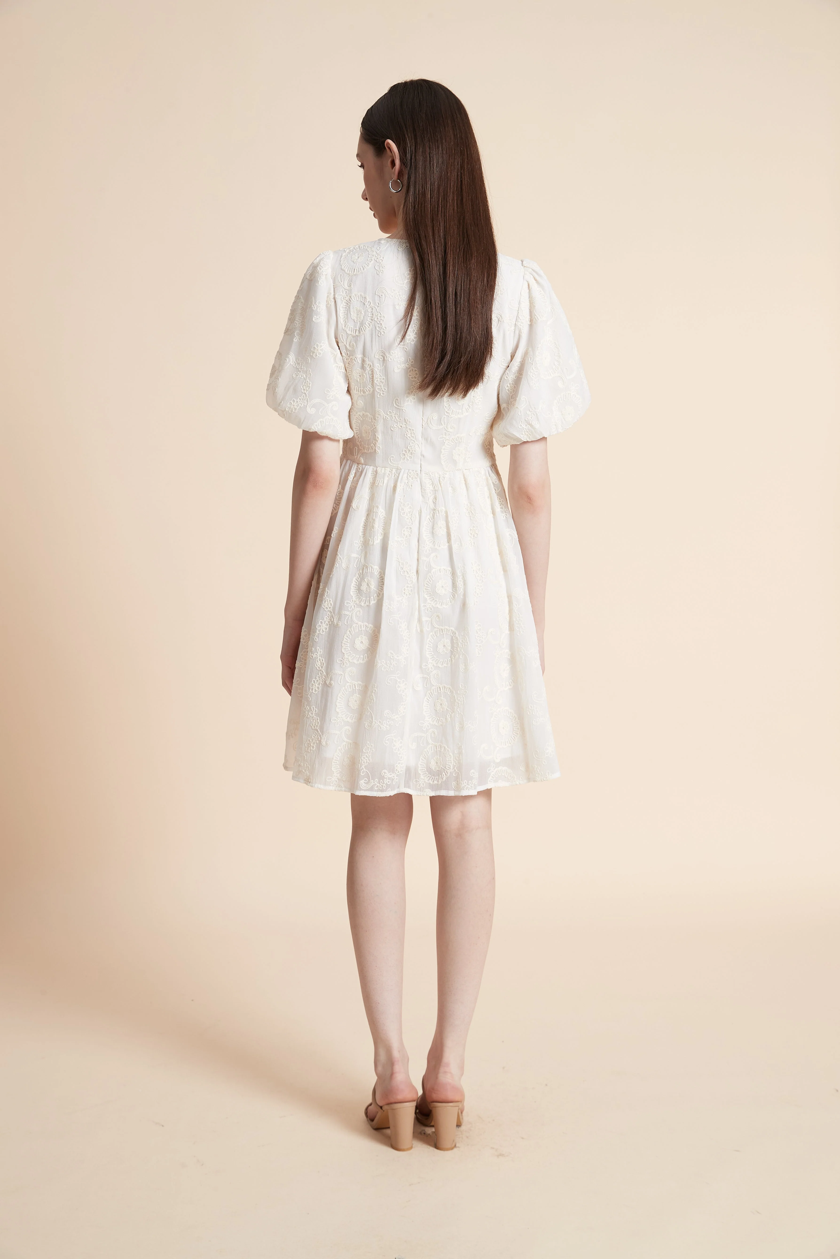 Knee-Length Solid Dress - Image 6