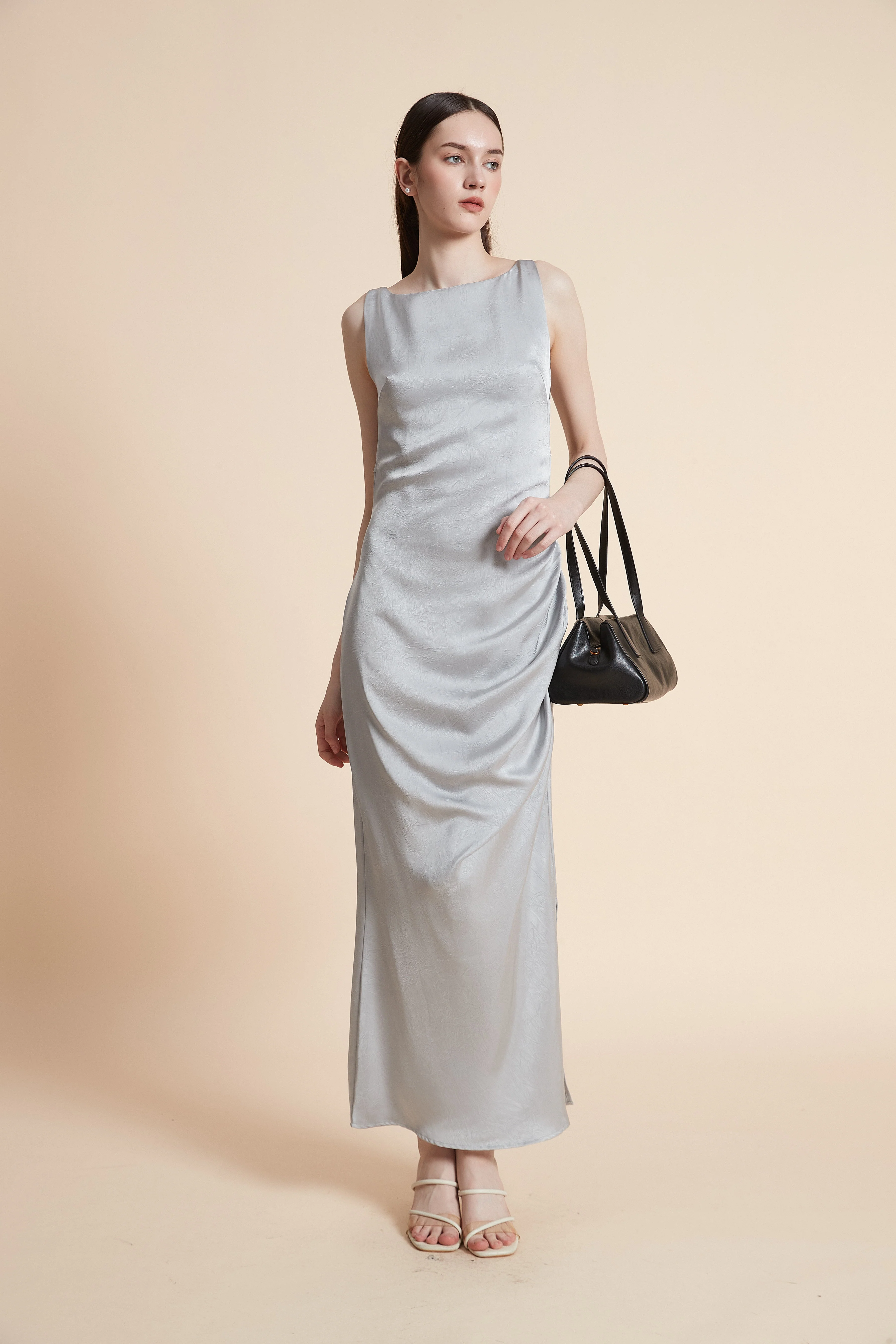 Sleeveless Plain Maxi Dress