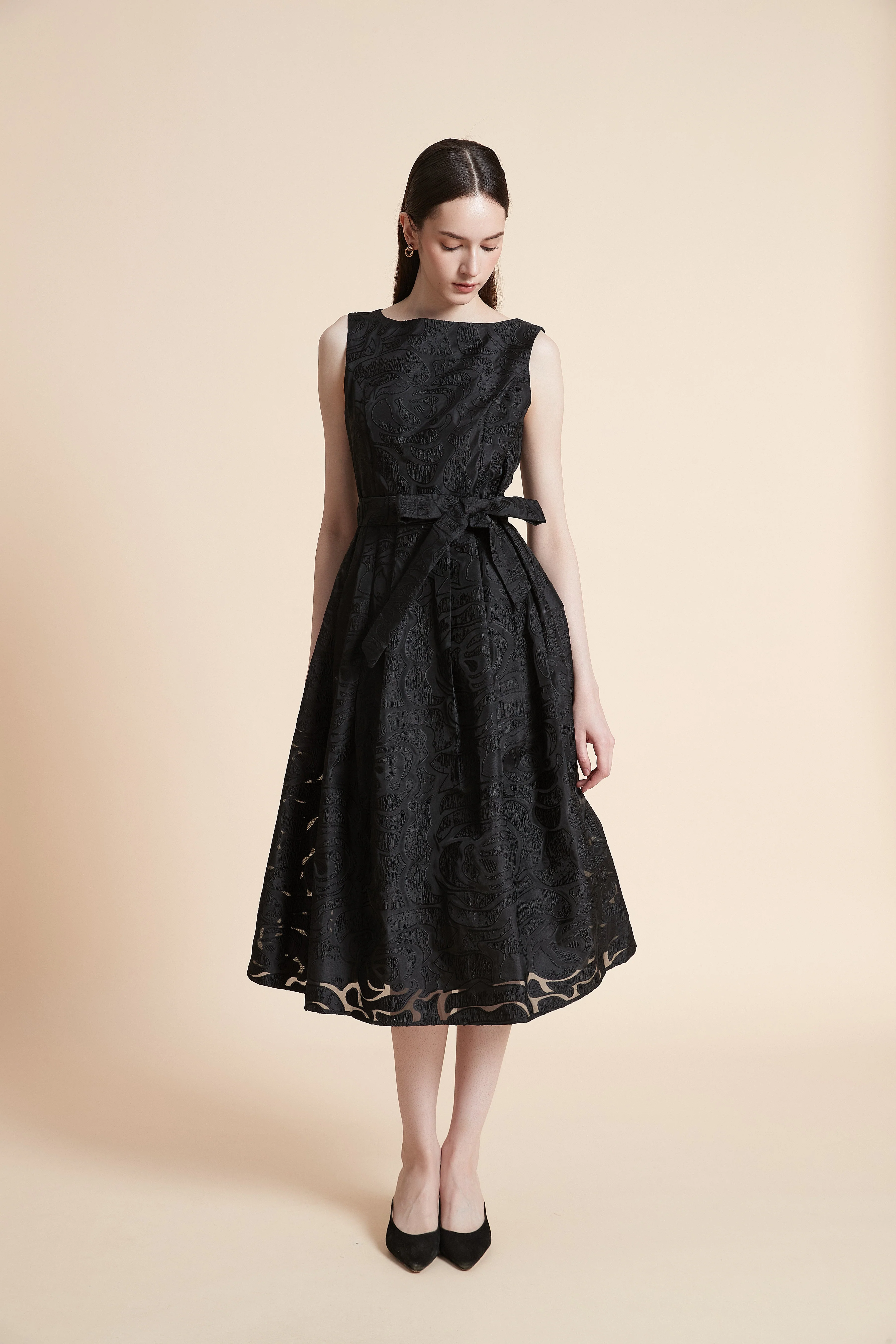 Floral Sleeveless Midi Dress - Image 2
