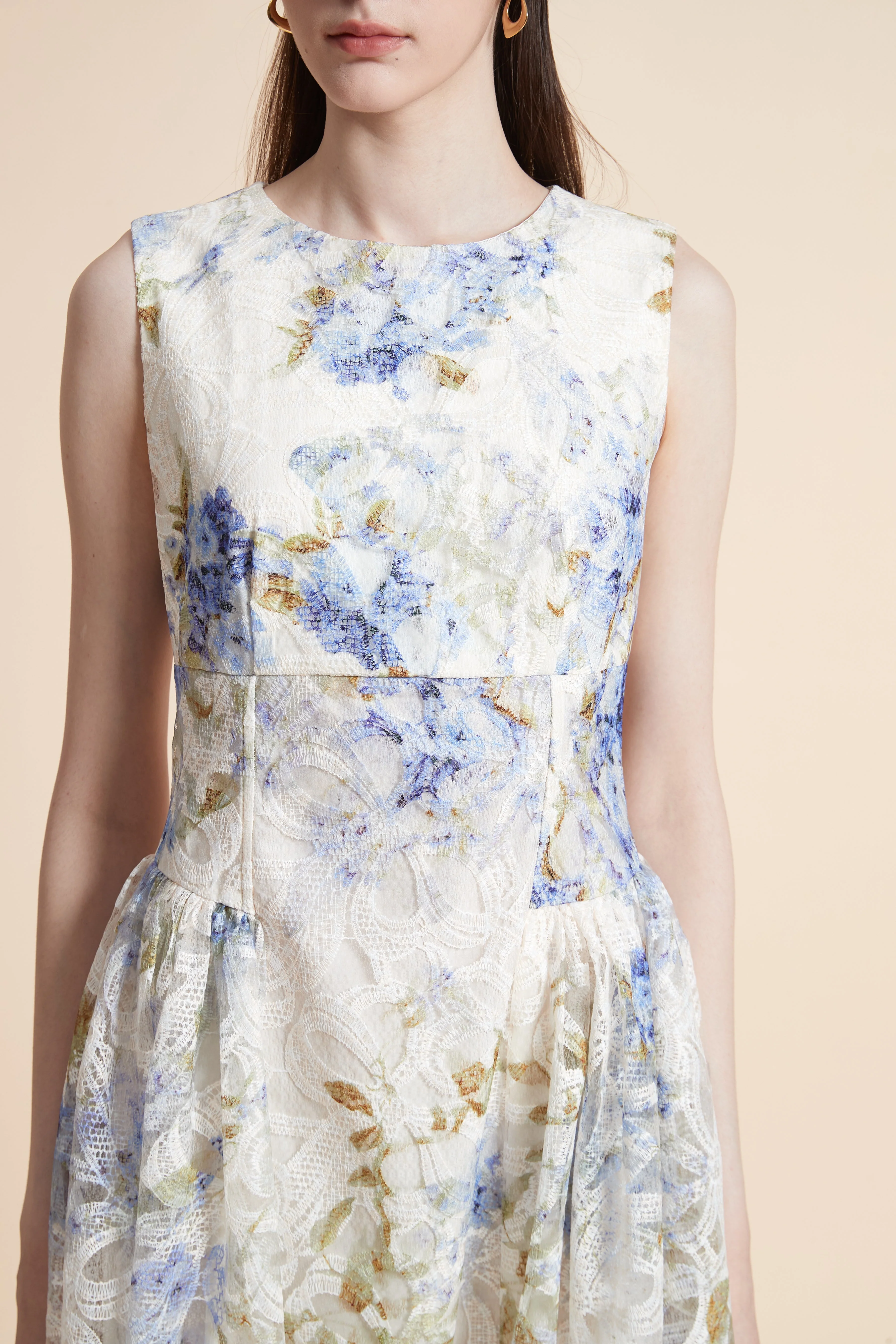 Sleeveless Printed Midi Dress - Image 5