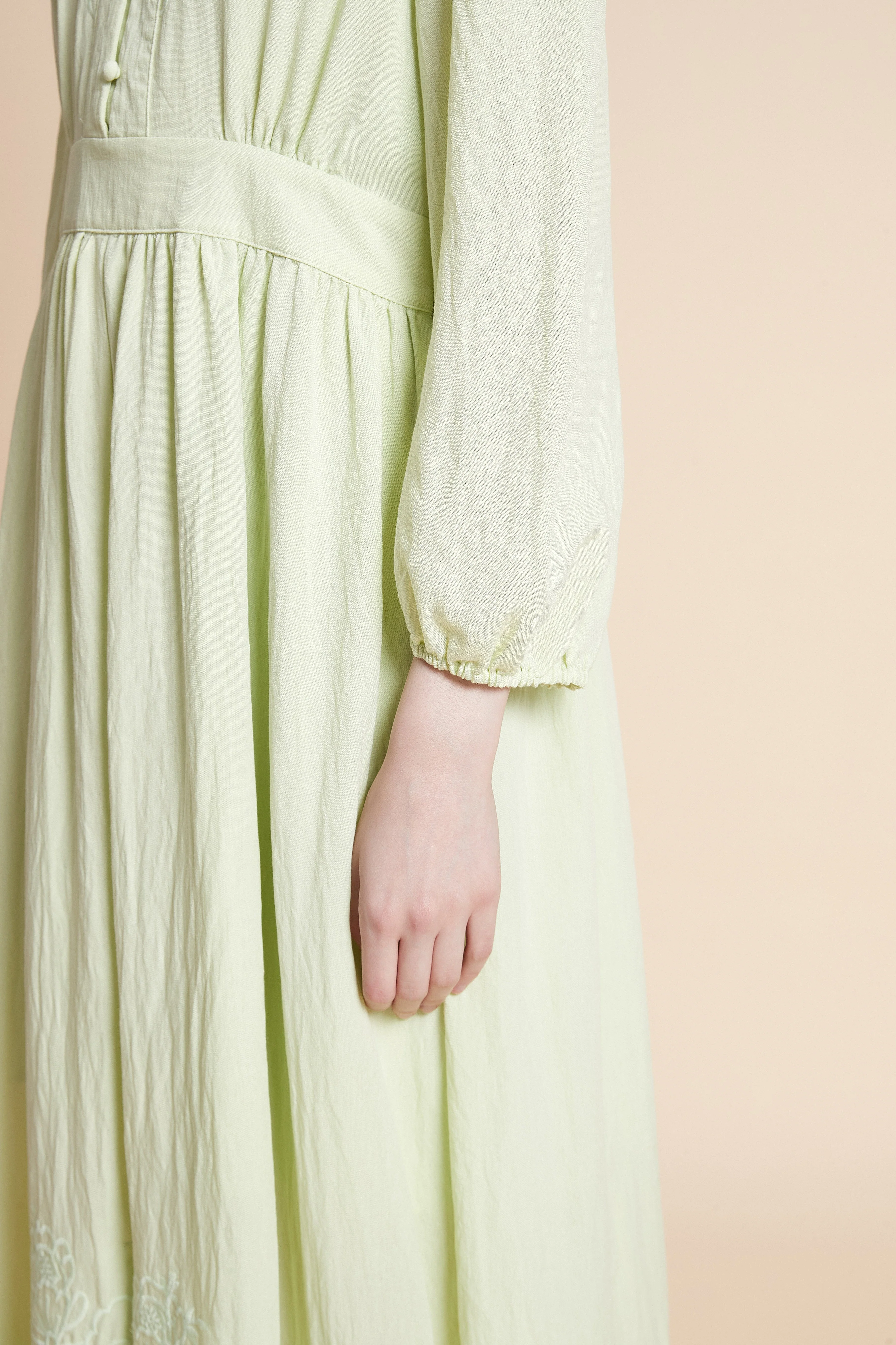 Embroidered Long Sleeve Maxi Dress - Image 6