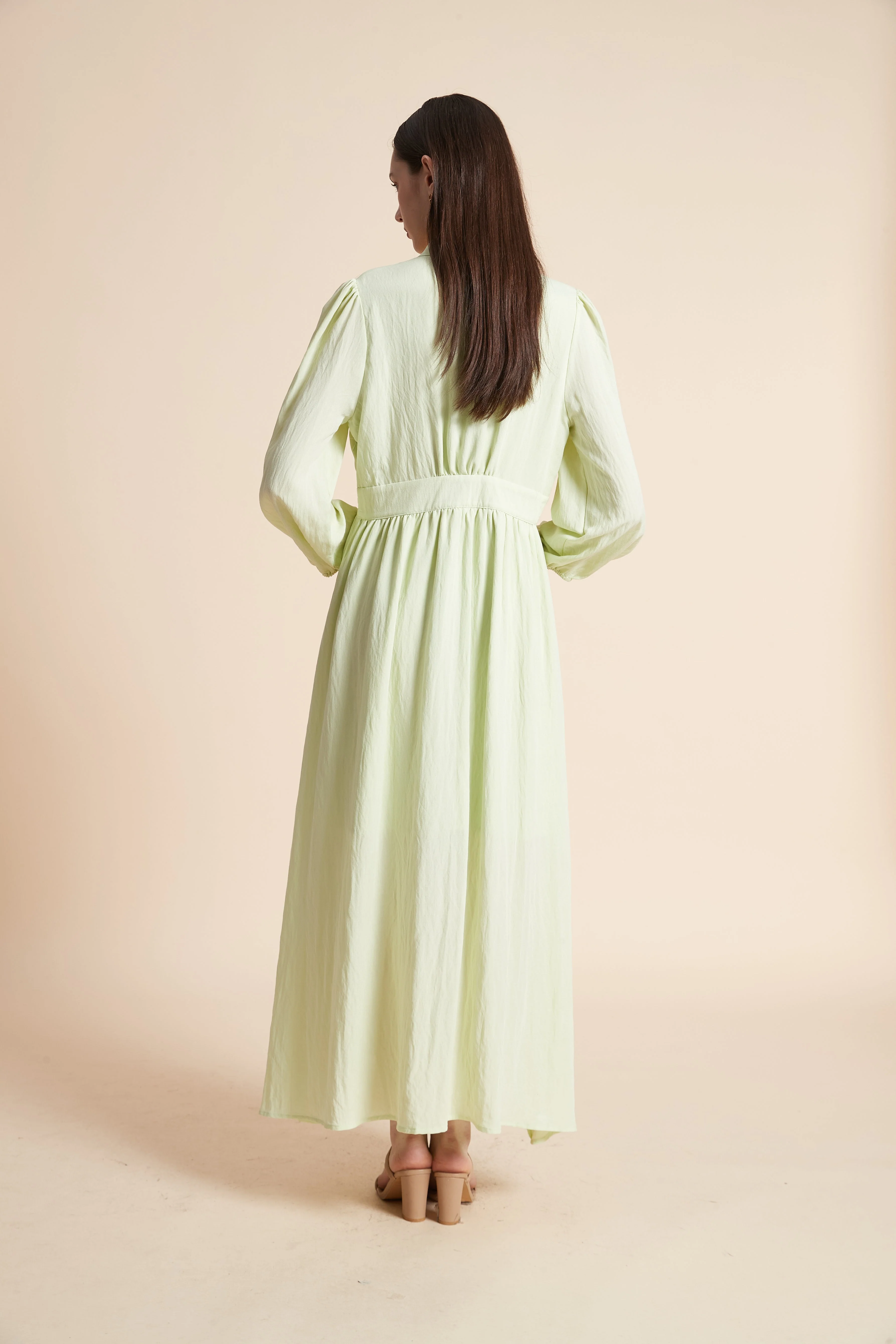 Embroidered Long Sleeve Maxi Dress - Image 7