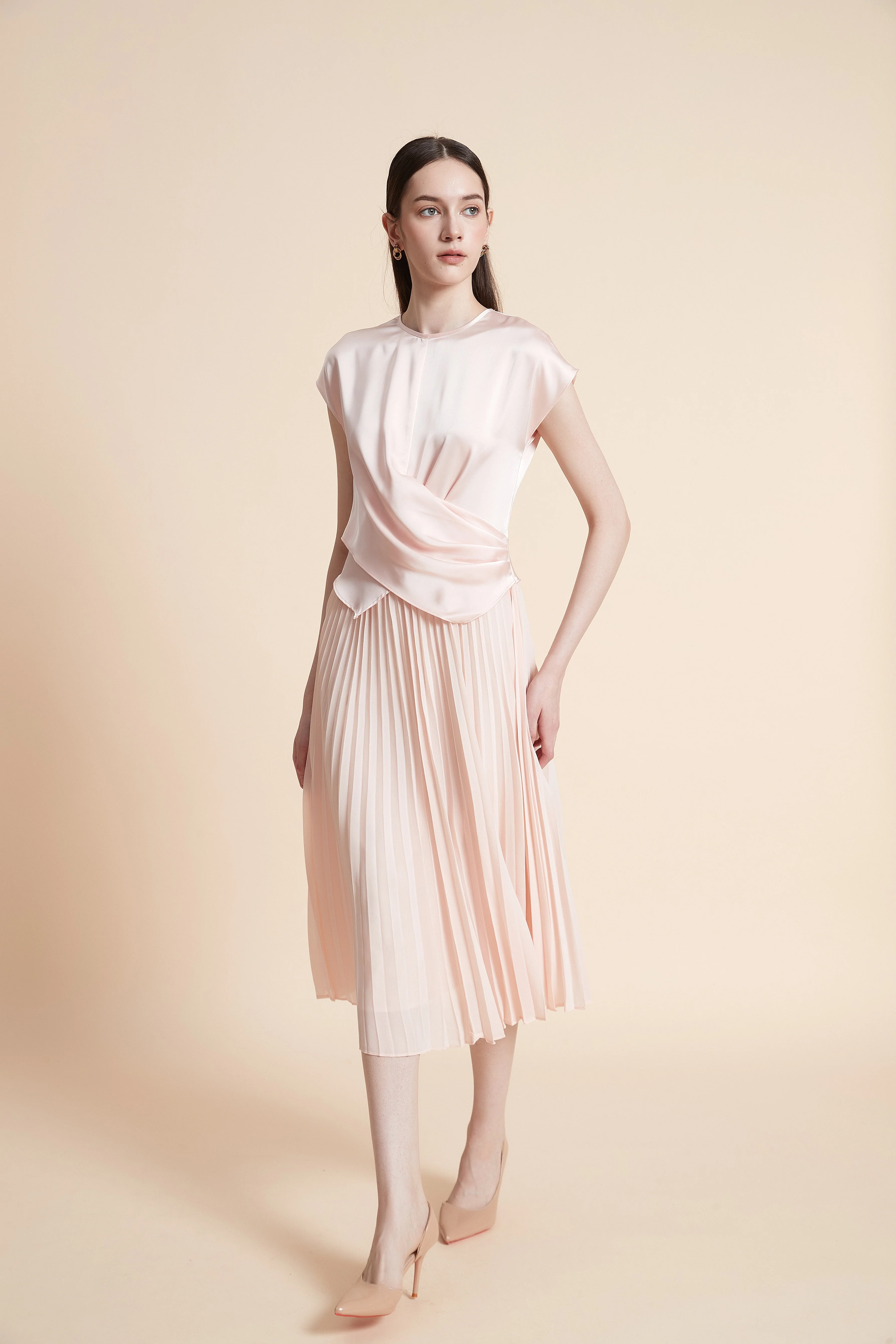 Pleated Midi Dress - Image 4