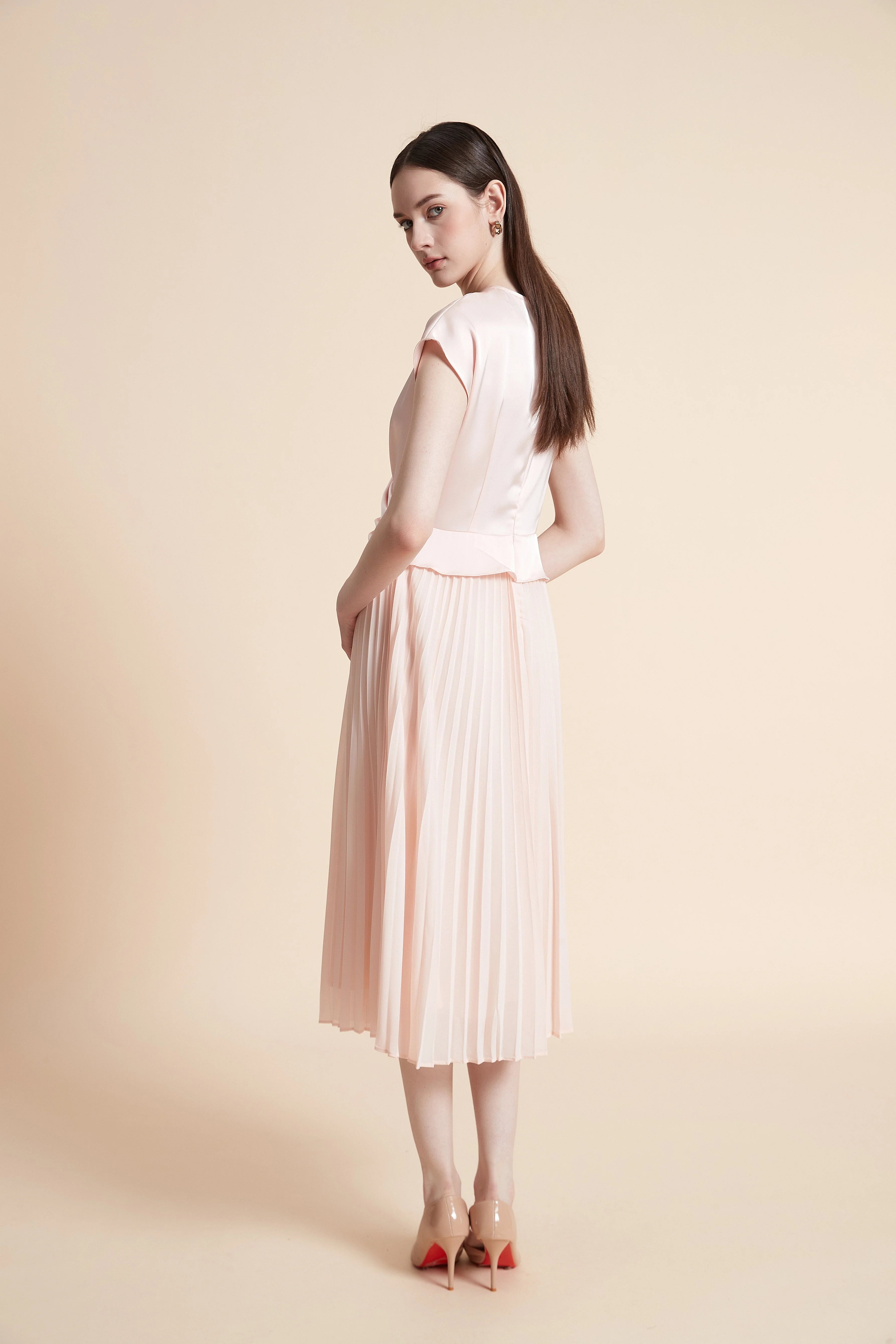 Pleated Midi Dress - Image 6