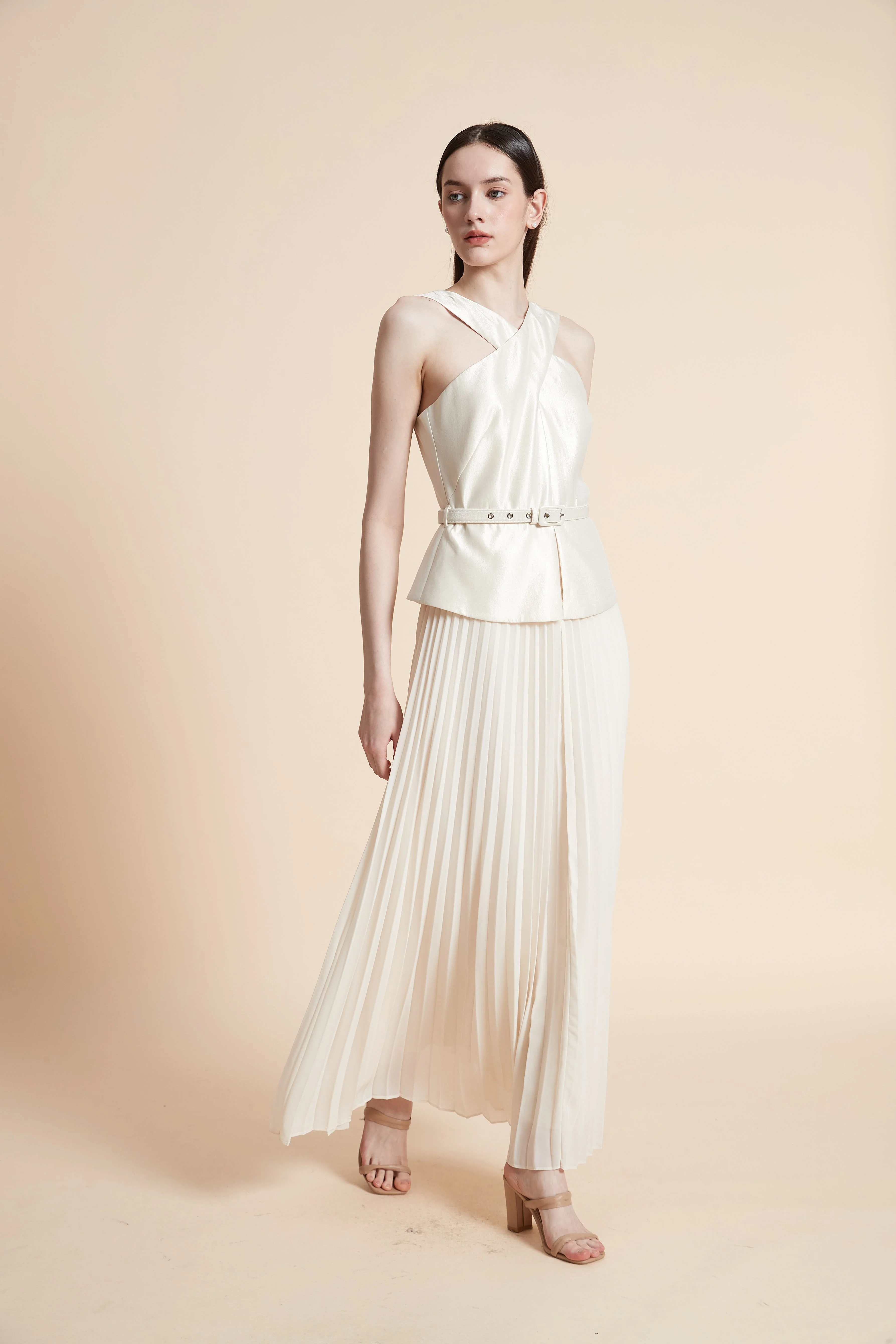 Pleated Maxi Dress