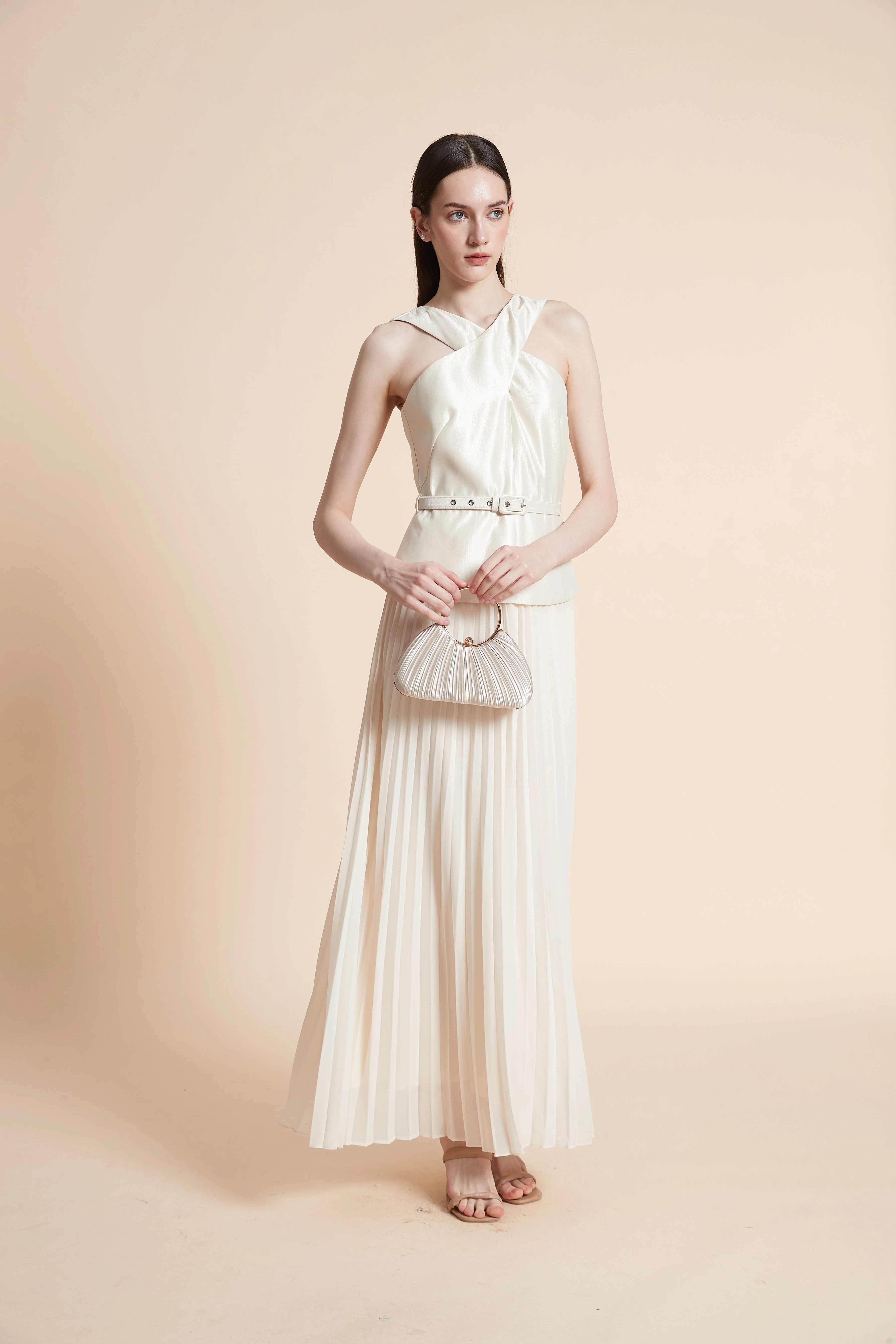 Pleated Maxi Dress - Image 3