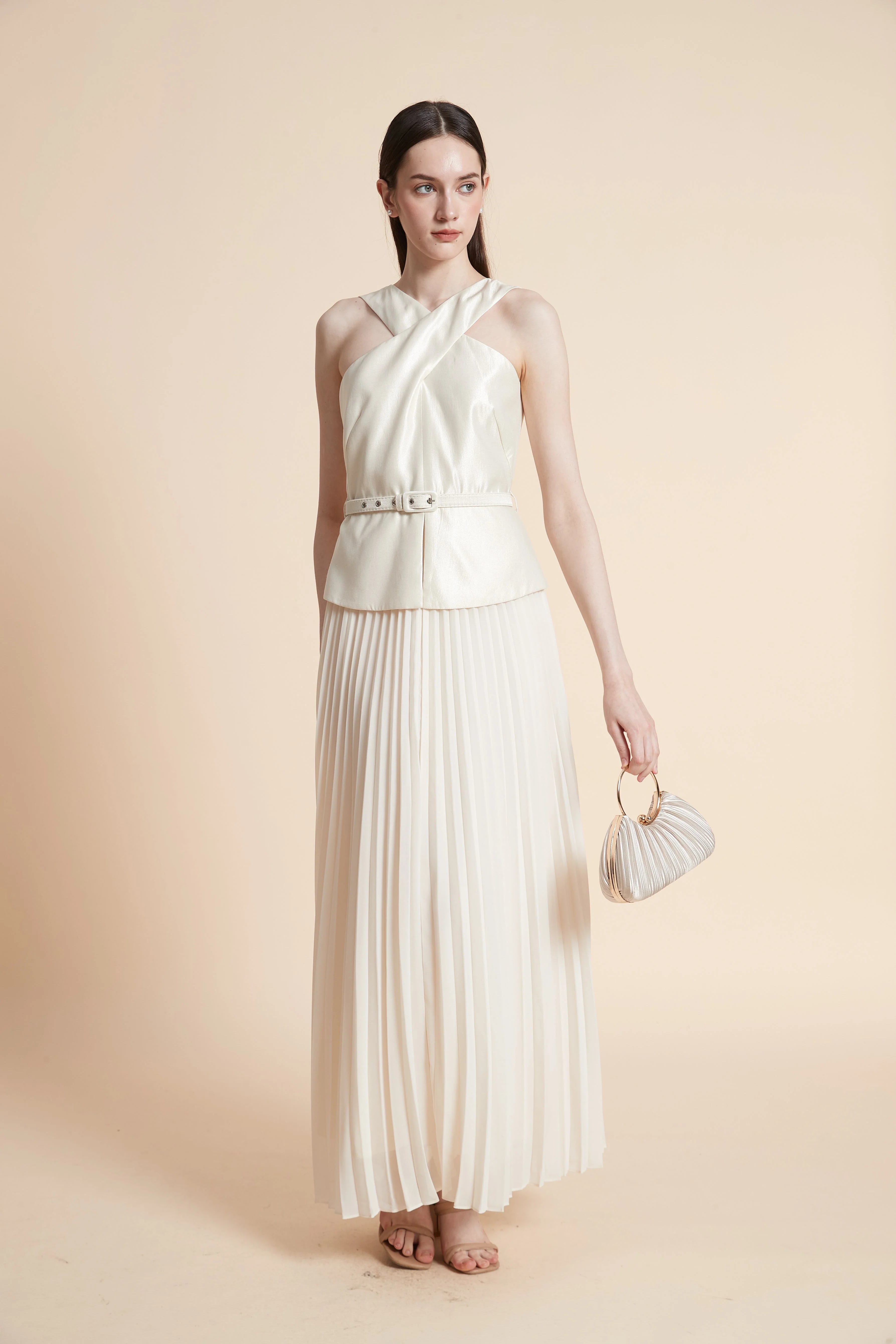 Pleated Maxi Dress - Image 4