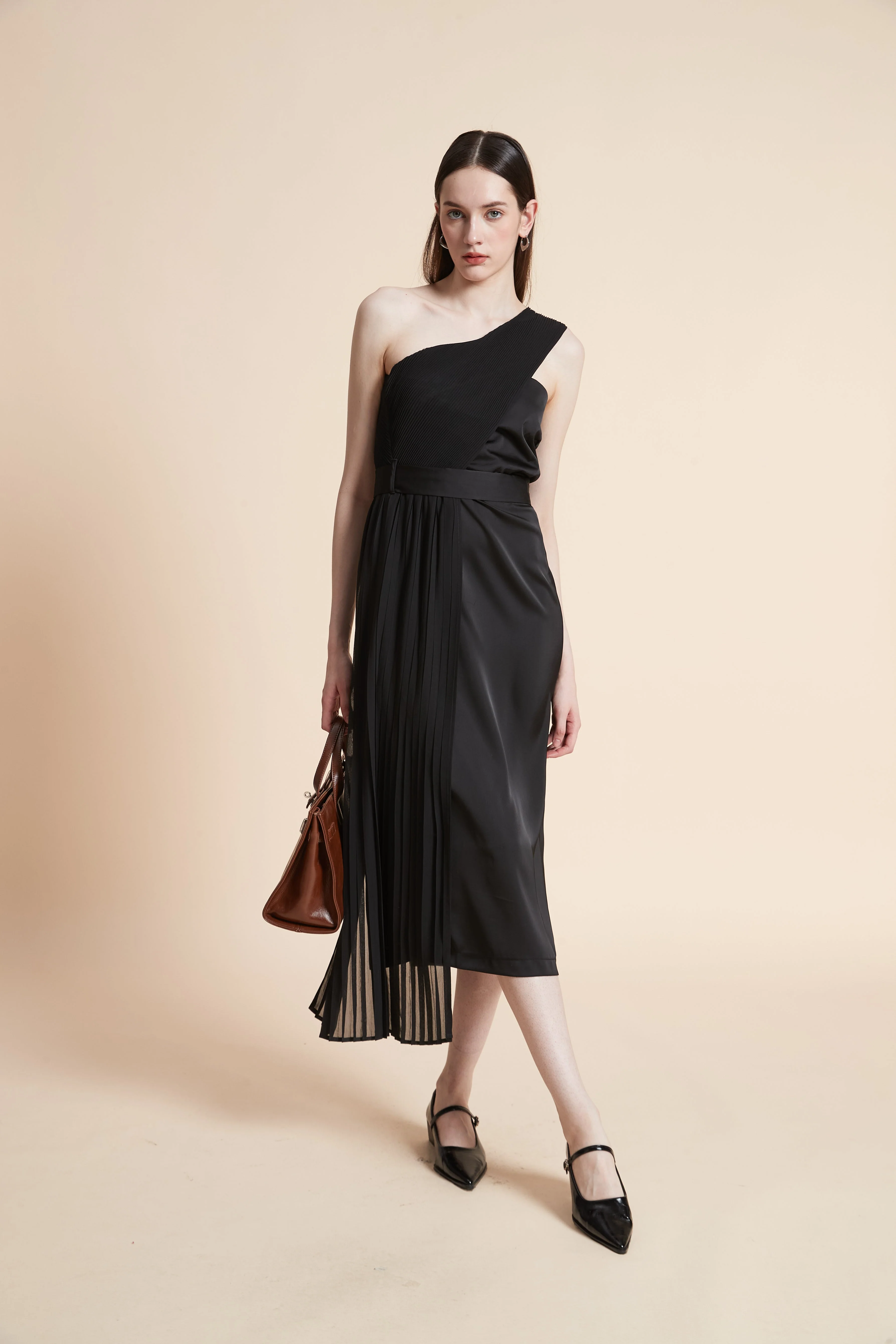 Printed Sleeveless Midi Dress with Off-Shoulder Design - Image 3