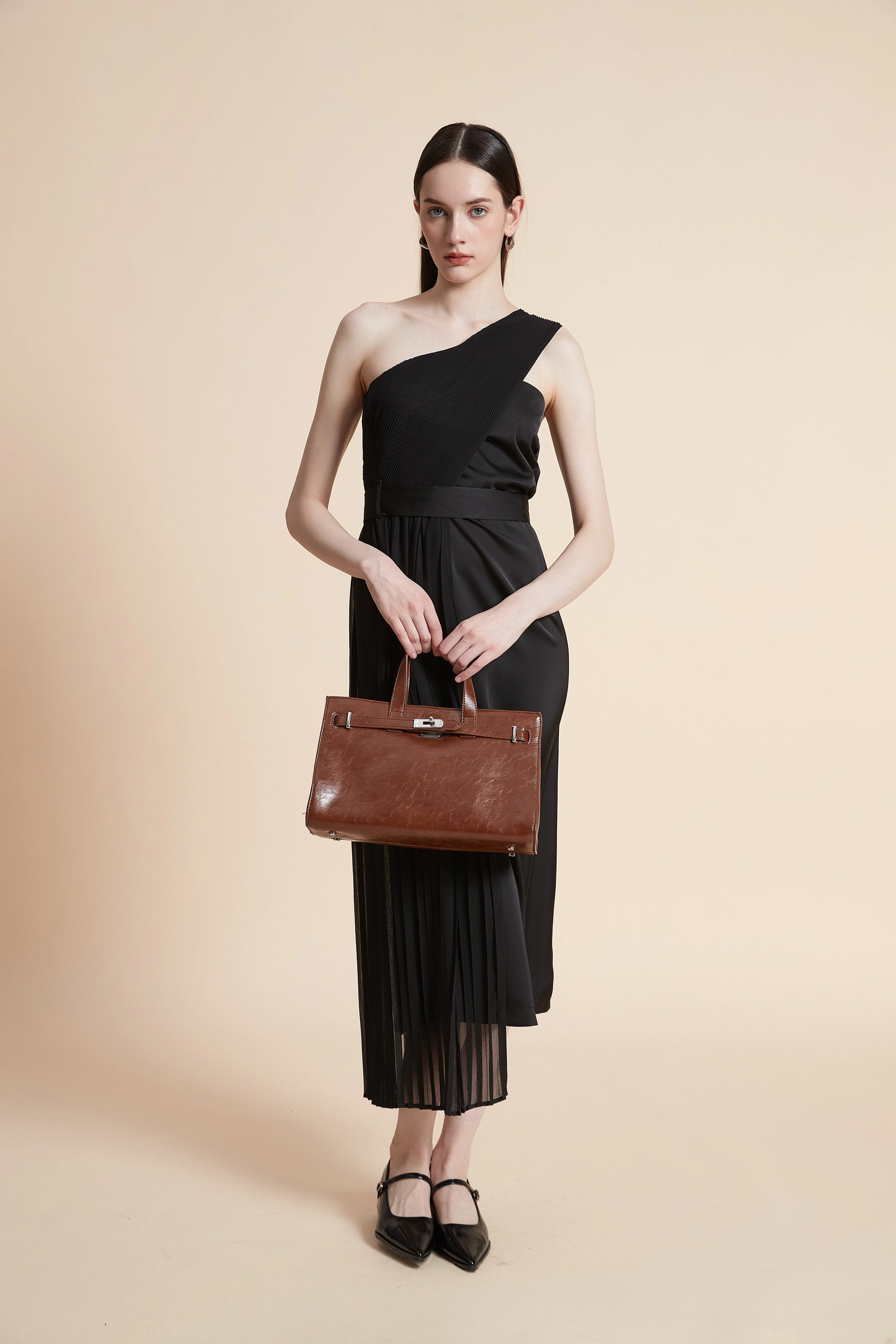 Printed Sleeveless Midi Dress with Off-Shoulder Design - Image 4