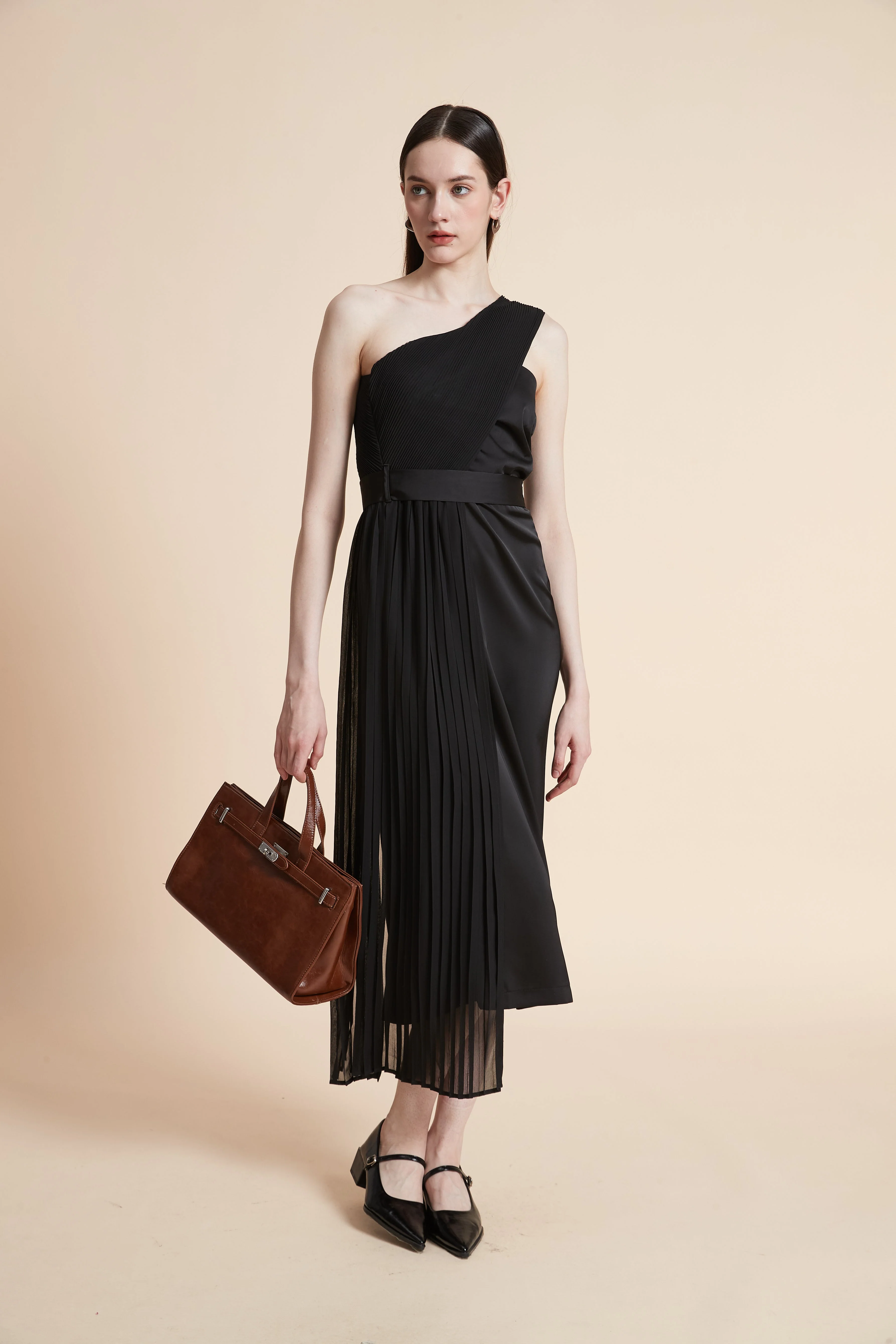 Printed Sleeveless Midi Dress with Off-Shoulder Design - Image 5