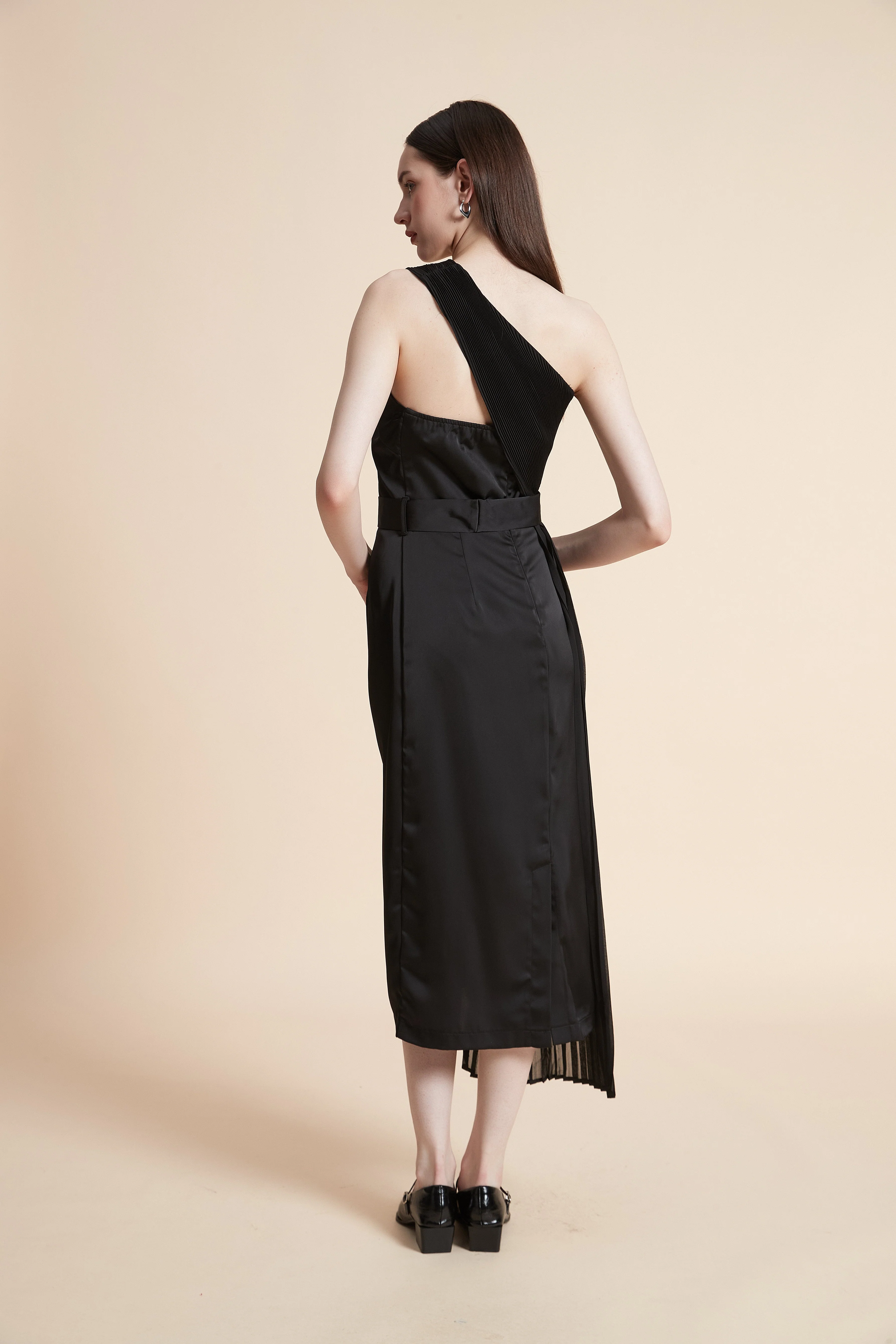 Printed Sleeveless Midi Dress with Off-Shoulder Design - Image 6