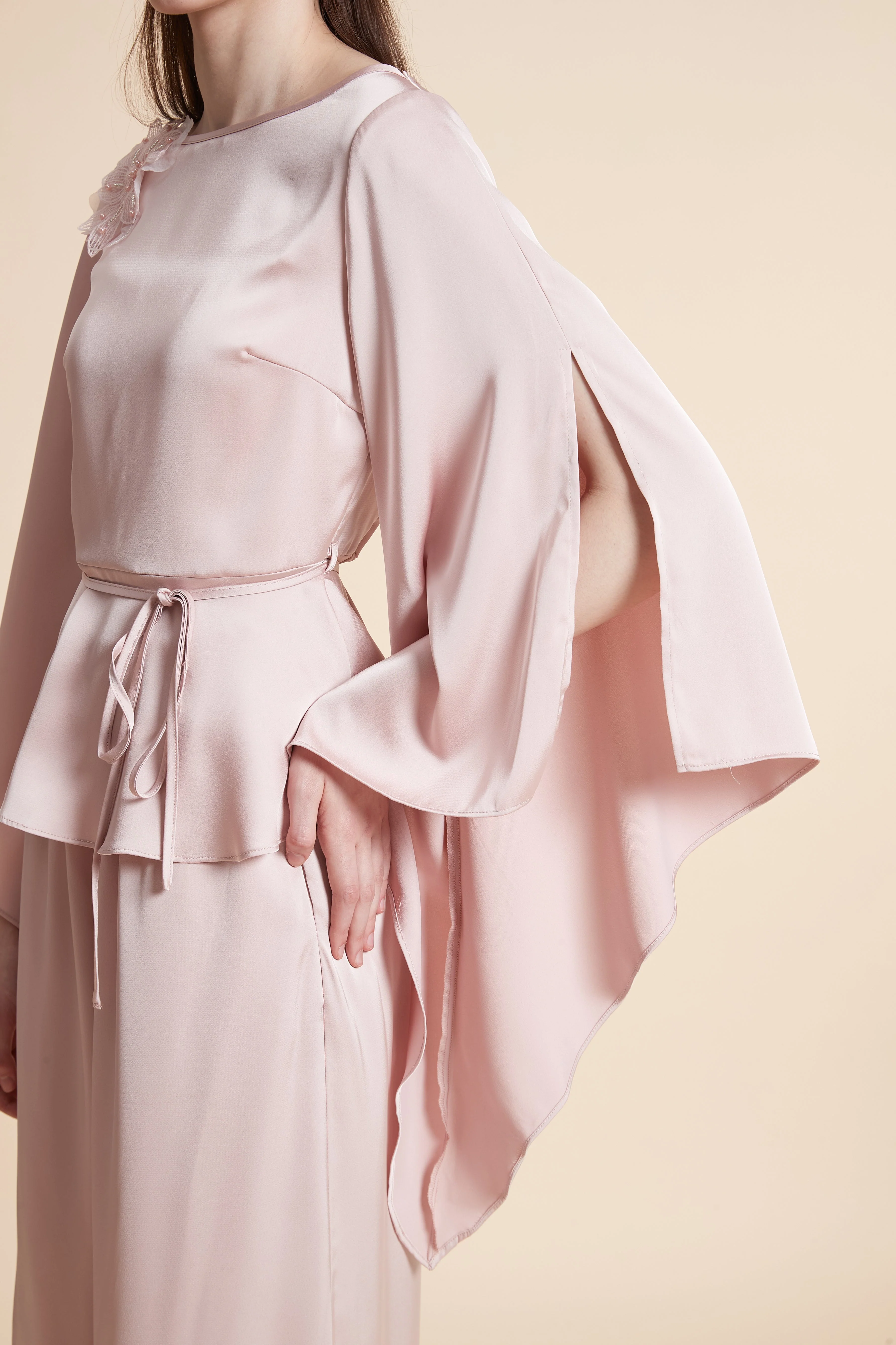 Solid Butterfly Sleeve Blouse - Image 5