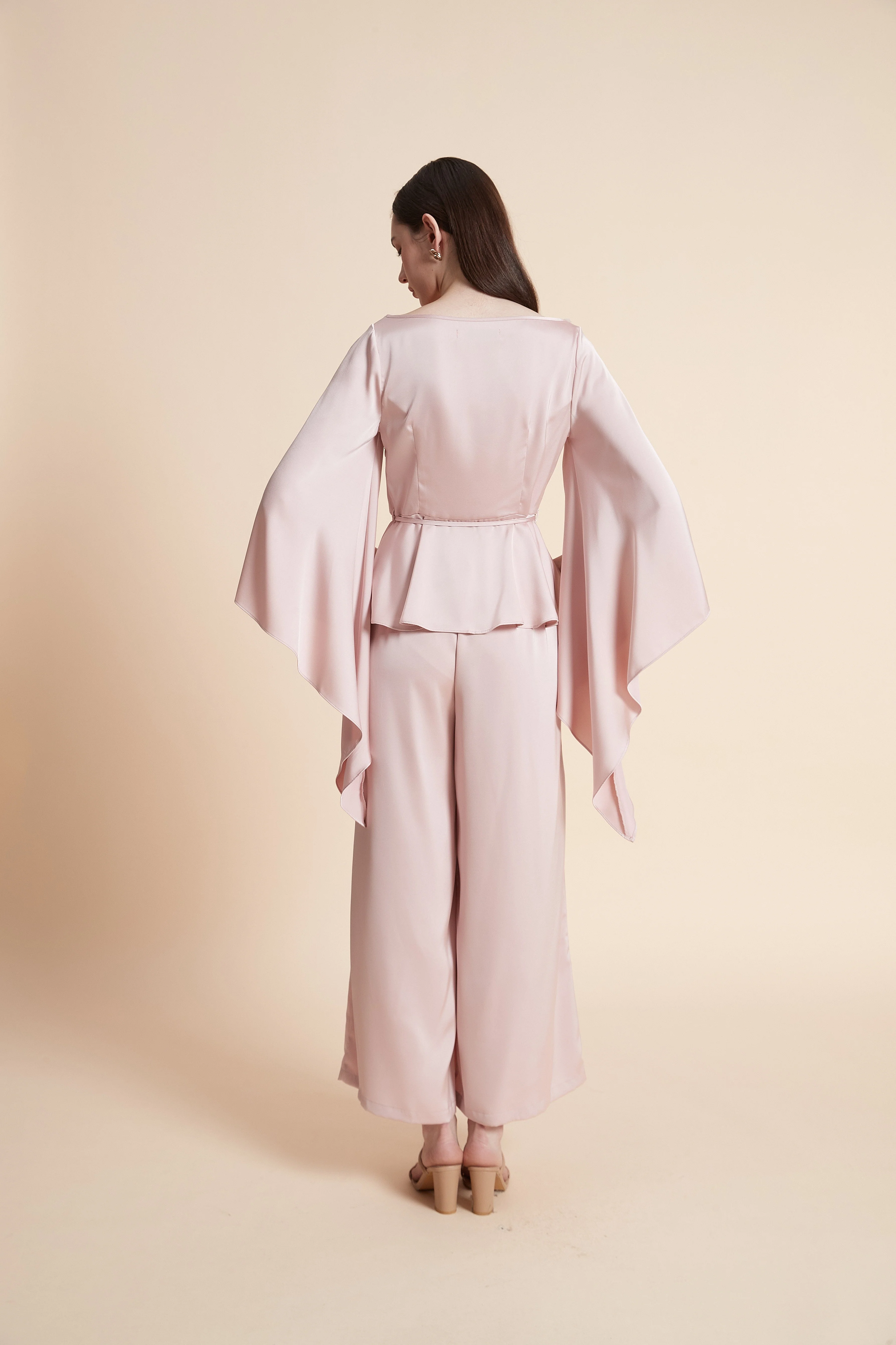 Solid Butterfly Sleeve Blouse - Image 6