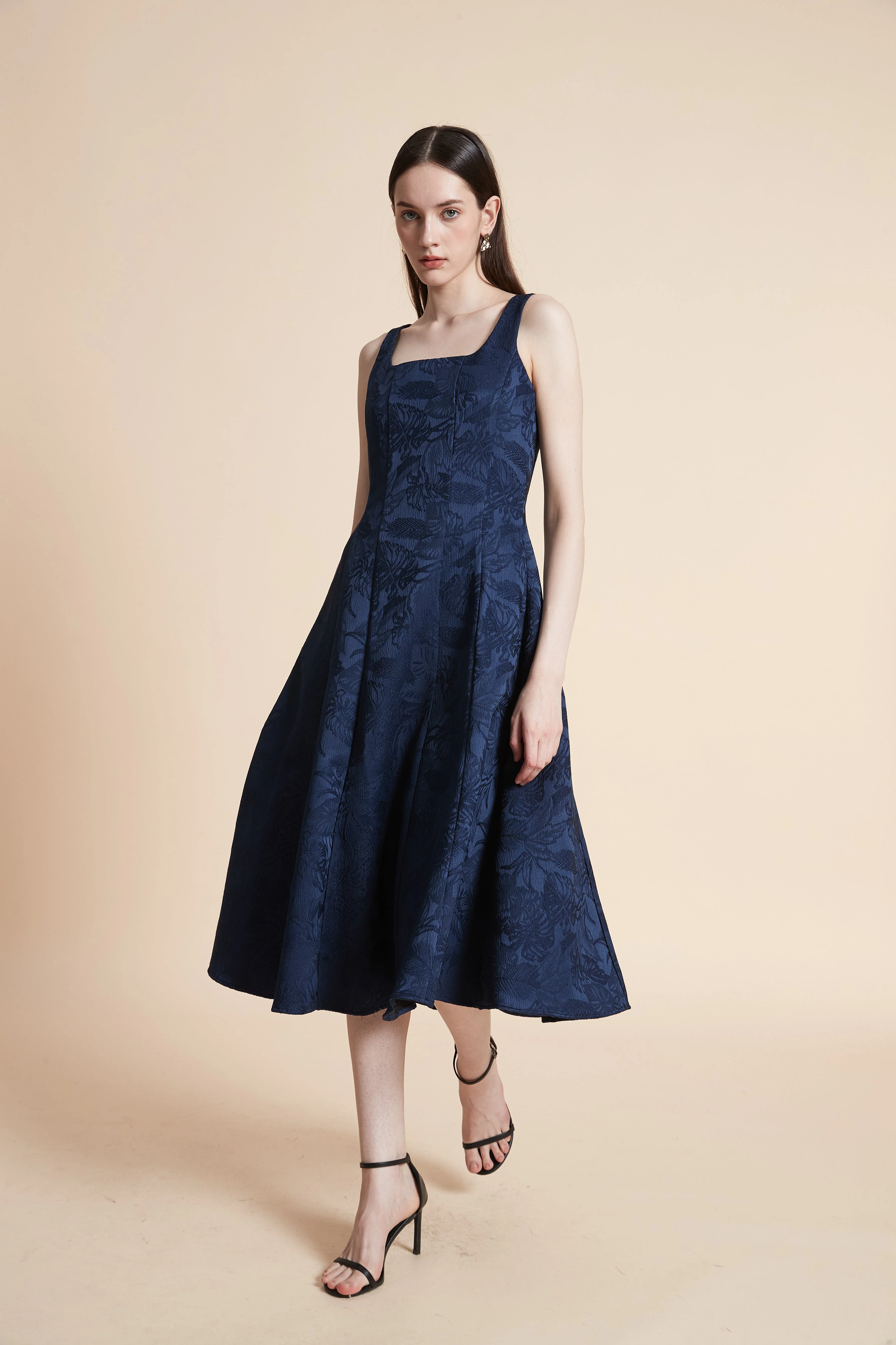 Sleeveless Printed Midi Dress