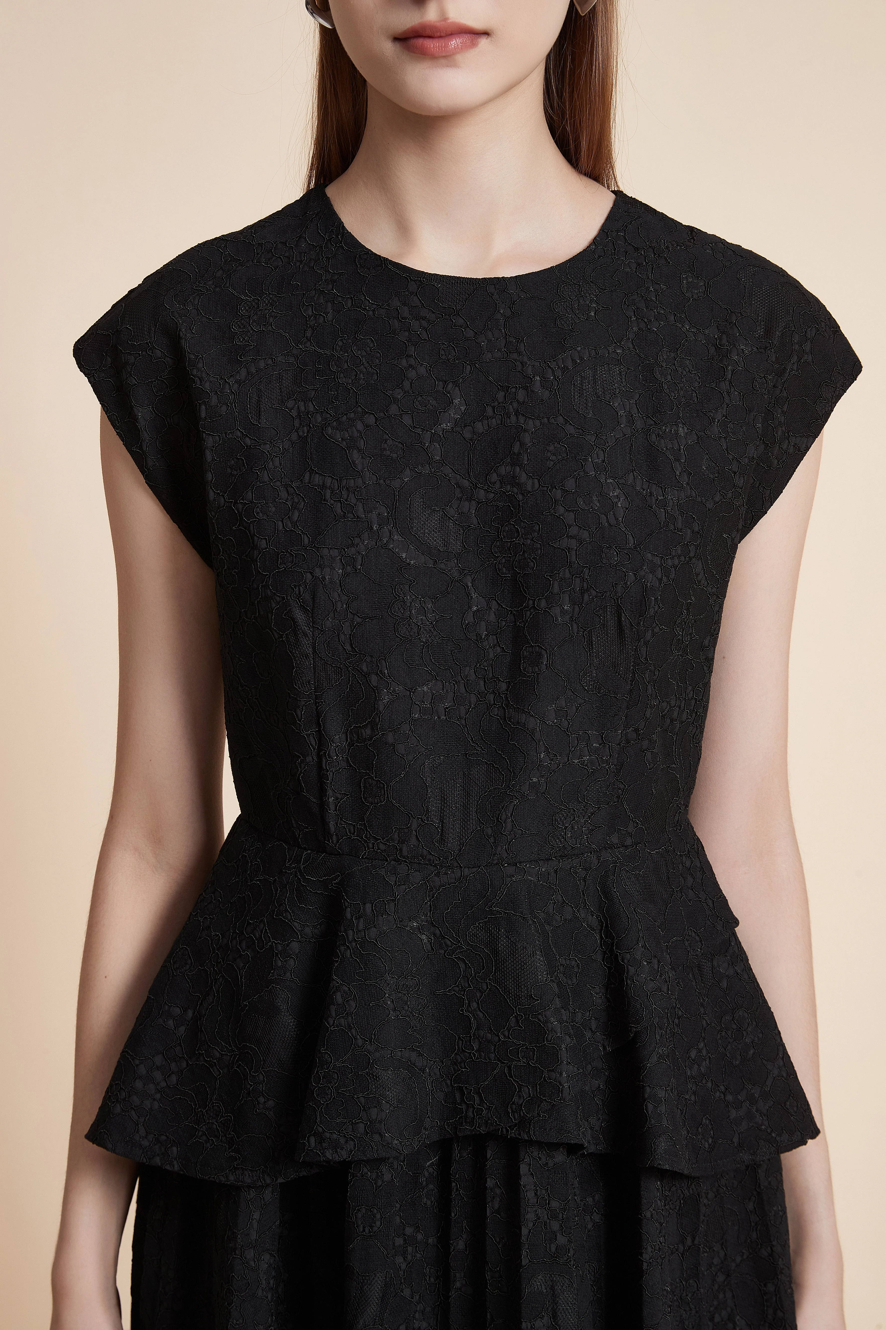 Knee-Length Printed Dress with Short Sleeves - Image 4